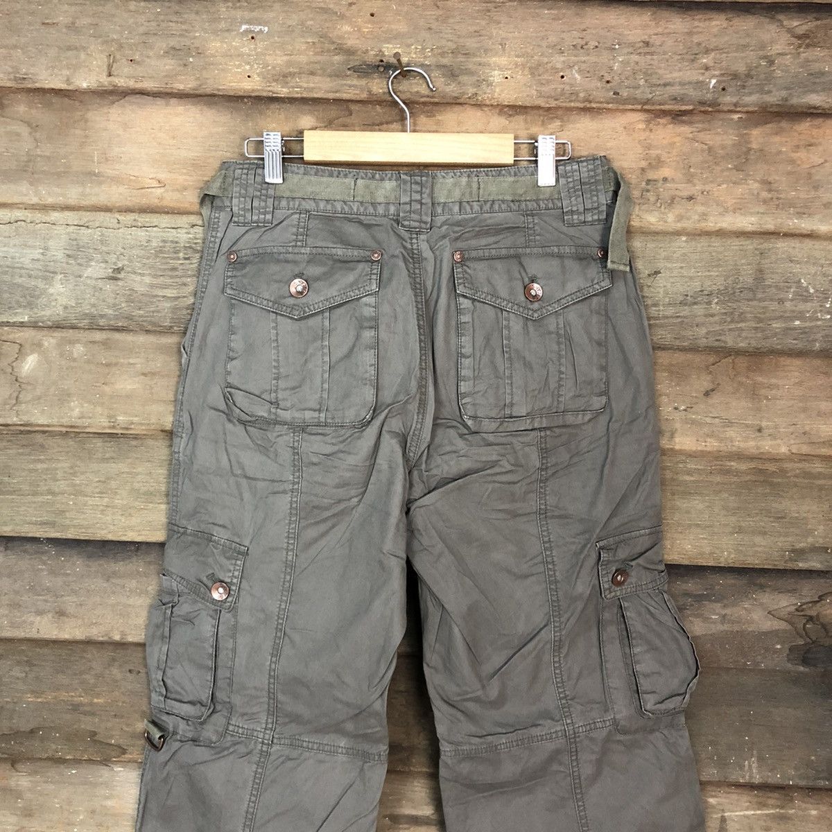 Japanese Brand DL United Design Grey Multipocket Cargo Pants #3314 Size US 29 - 13 Thumbnail