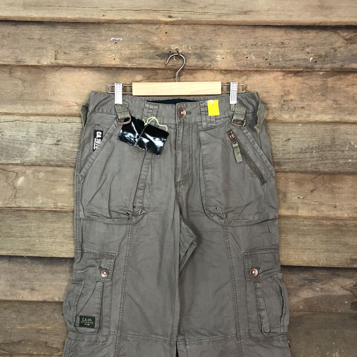 Japanese Brand DL United Design Grey Multipocket Cargo Pants #3314 Size US 29 - 2 Thumbnail