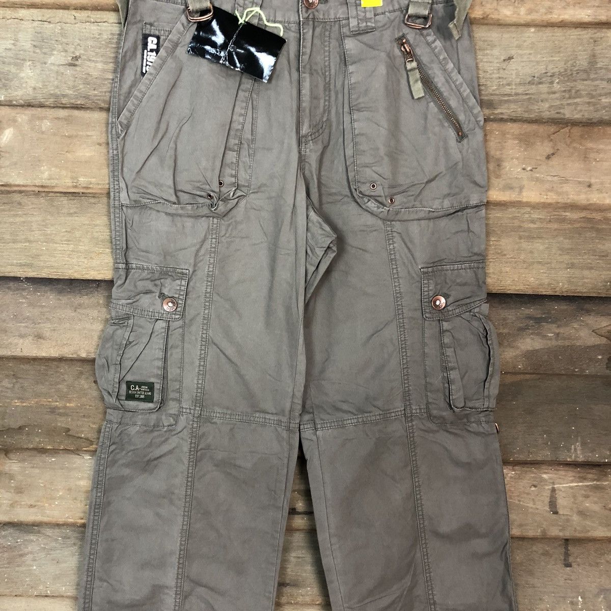 Japanese Brand DL United Design Grey Multipocket Cargo Pants #3314 Size US 29 - 4 Thumbnail
