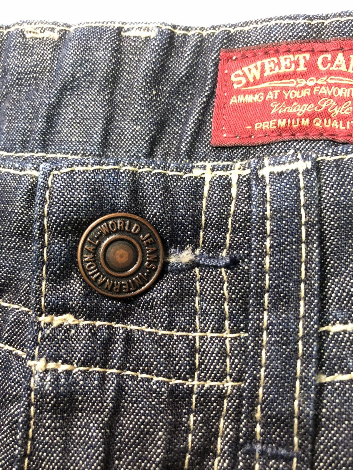 Japanese Brand × Vintage VINTAGE SWEET CAMEL SHORT WIDE LEG DENIM PANTS Size 27" / US 4 / IT 40 - 3 Thumbnail