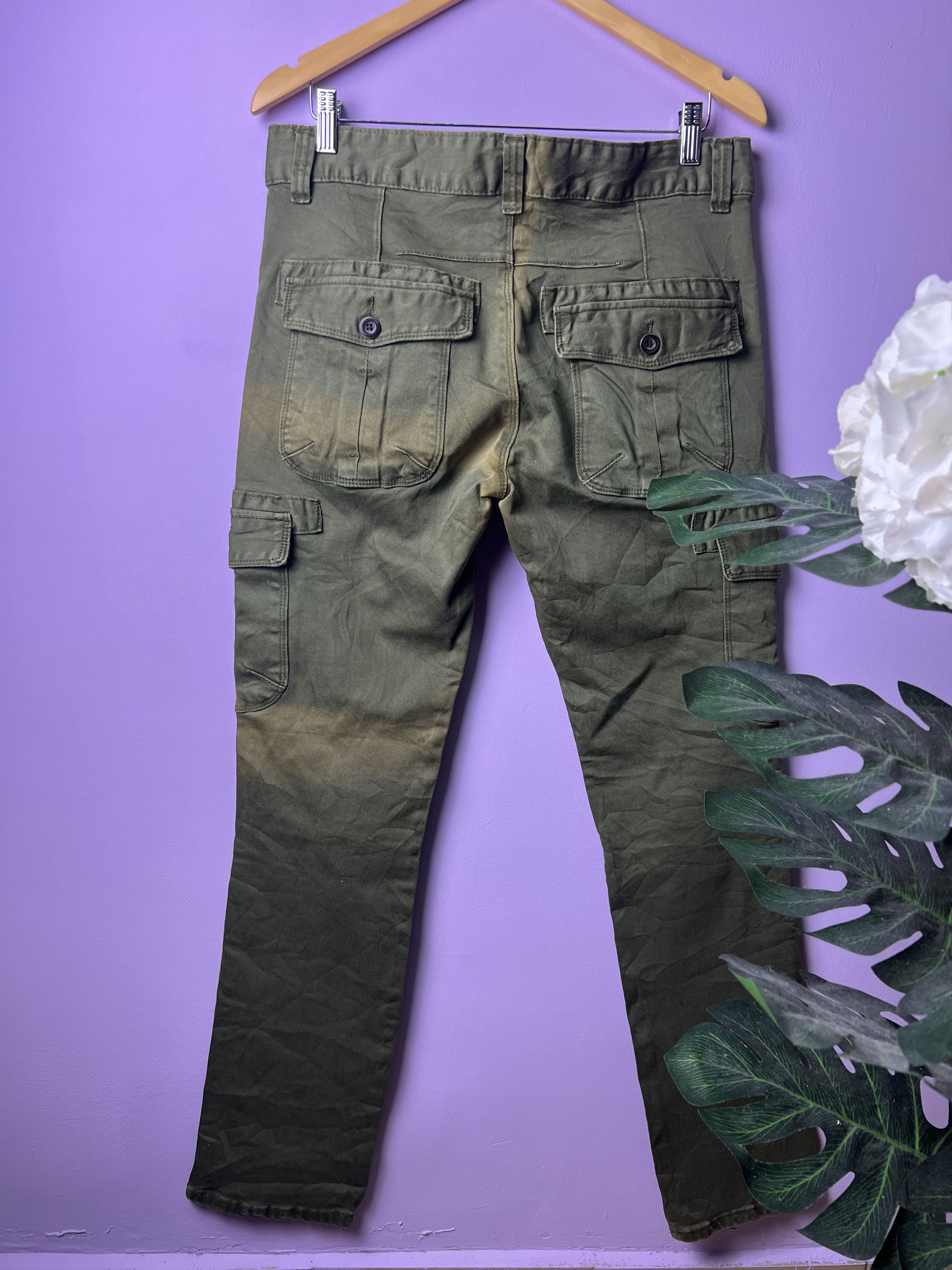 Japanese Brand 🔥Sun Faded Rare Adorable Tactical Cargo Pants Size US 34 / EU 50 - 3 Thumbnail
