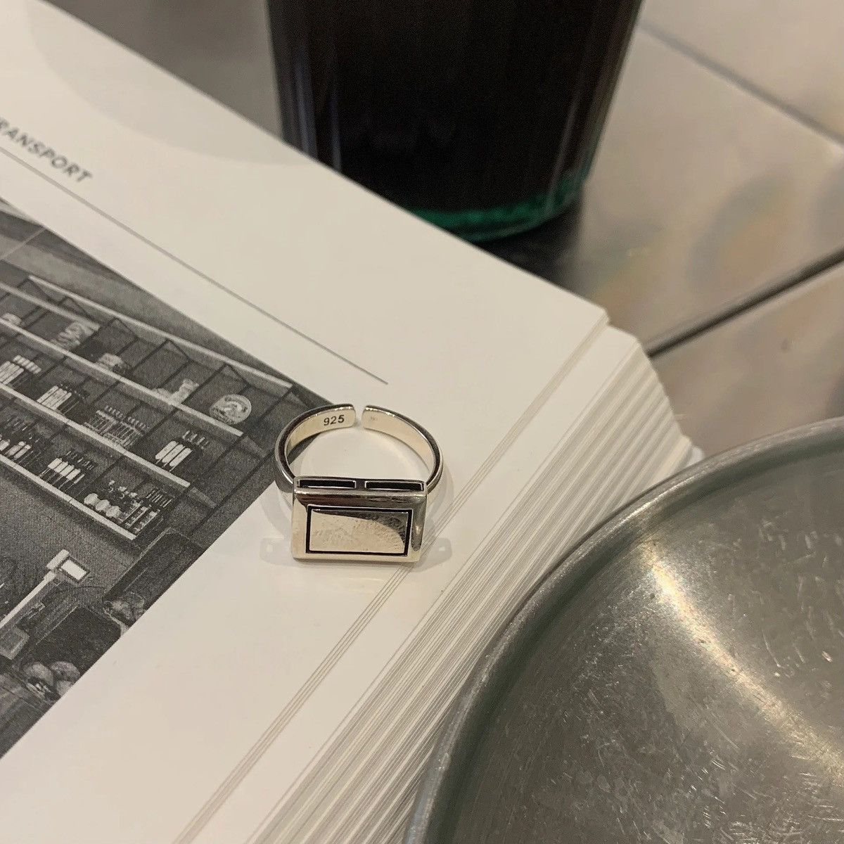 Jewelry 2 Pcs/ Set Geometric Pattern Resizable Ring Size ONE SIZE - 3 Thumbnail