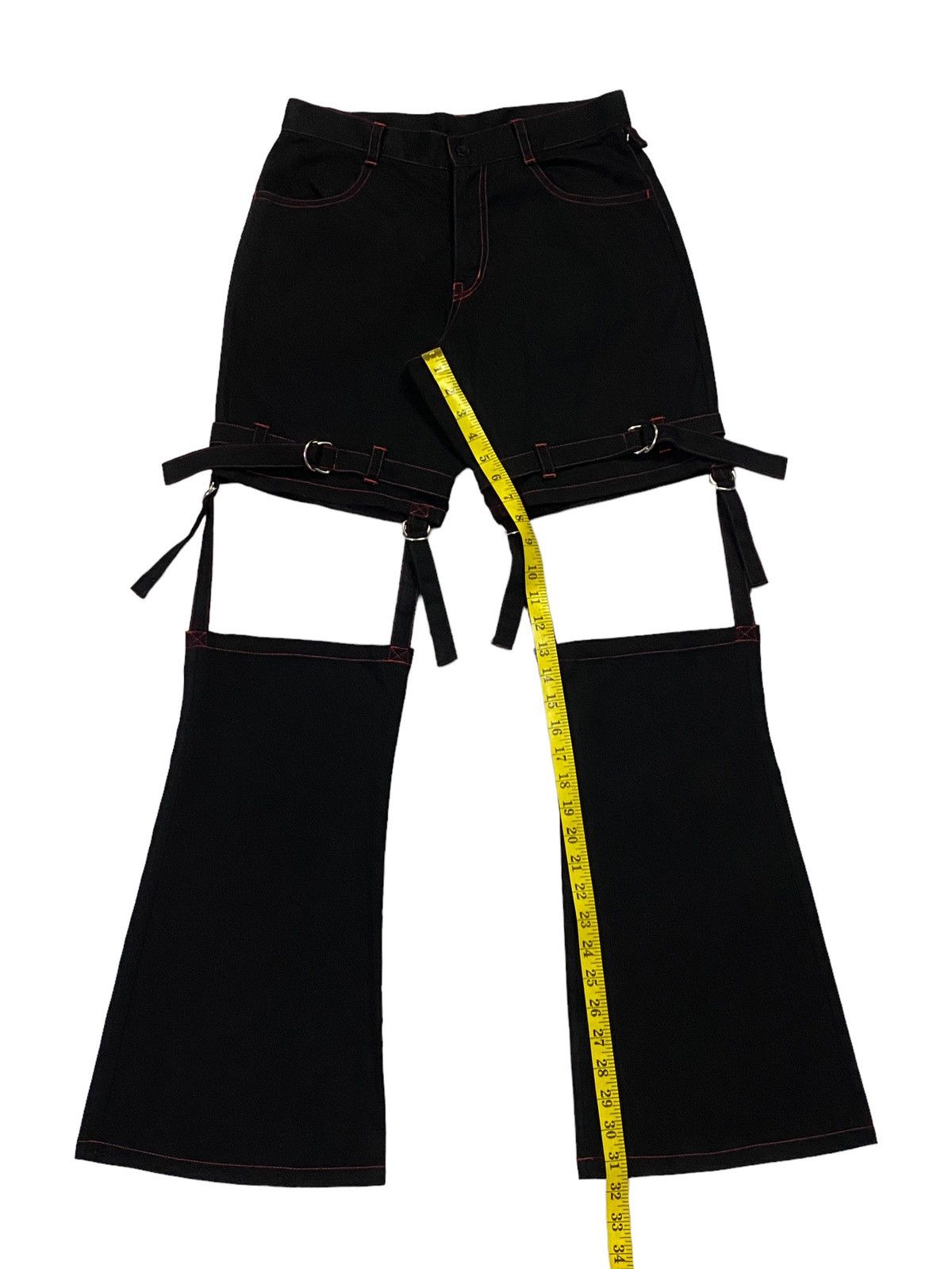Japanese Brand × Seditionaries Japanese Brand “MAXICIMAM” Bondage Flare Pants Size 28" / US 6 / IT 42 - 7 Thumbnail