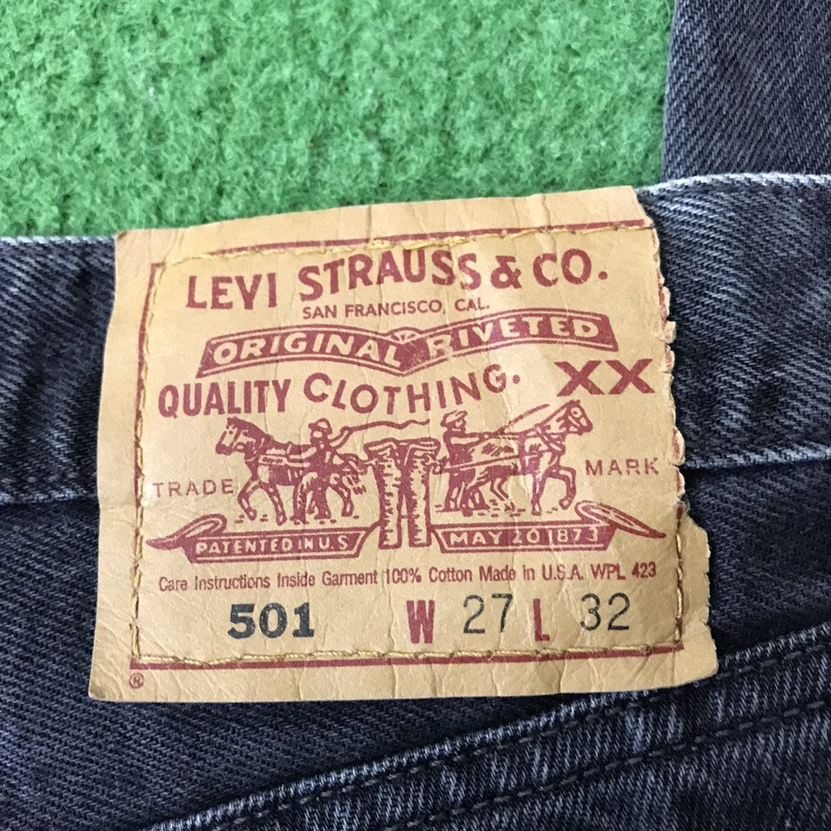 Levi's Vintage 90s Levis 501 Superblack Denim Jeans Size 27" / US 4 / IT 40 - 14 Thumbnail