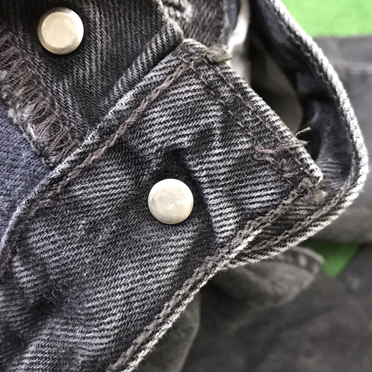 Levi's Vintage 90s Levis 501 Superblack Denim Jeans Size 27" / US 4 / IT 40 - 15 Thumbnail