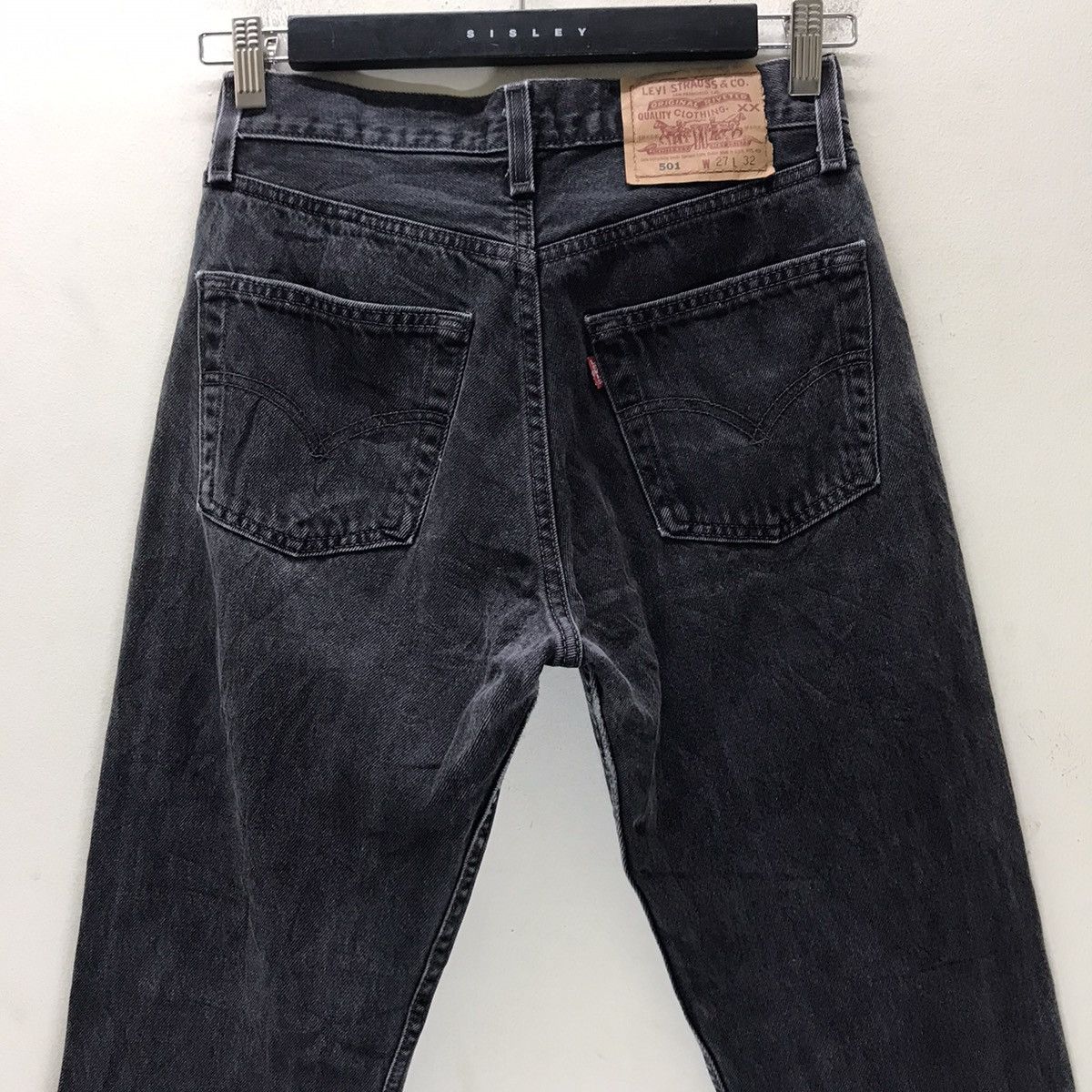 Levi's Vintage 90s Levis 501 Superblack Denim Jeans Size 27" / US 4 / IT 40 - 9 Thumbnail