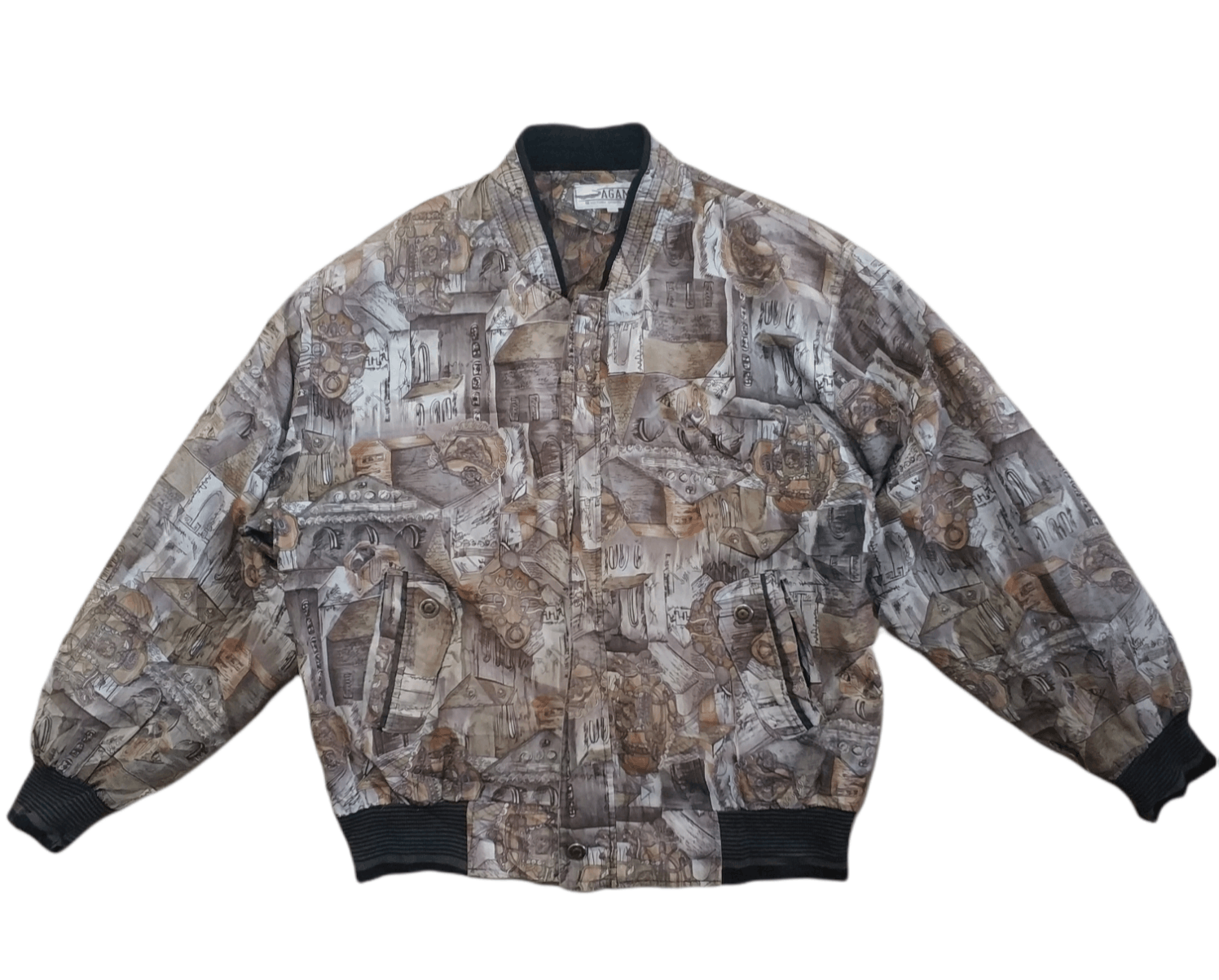 Japanese Brand 🔥Vintage Agama Sportswear Fullprint Zipper Jacket Size US L / EU 52-54 / 3 - 1 Thumbnail