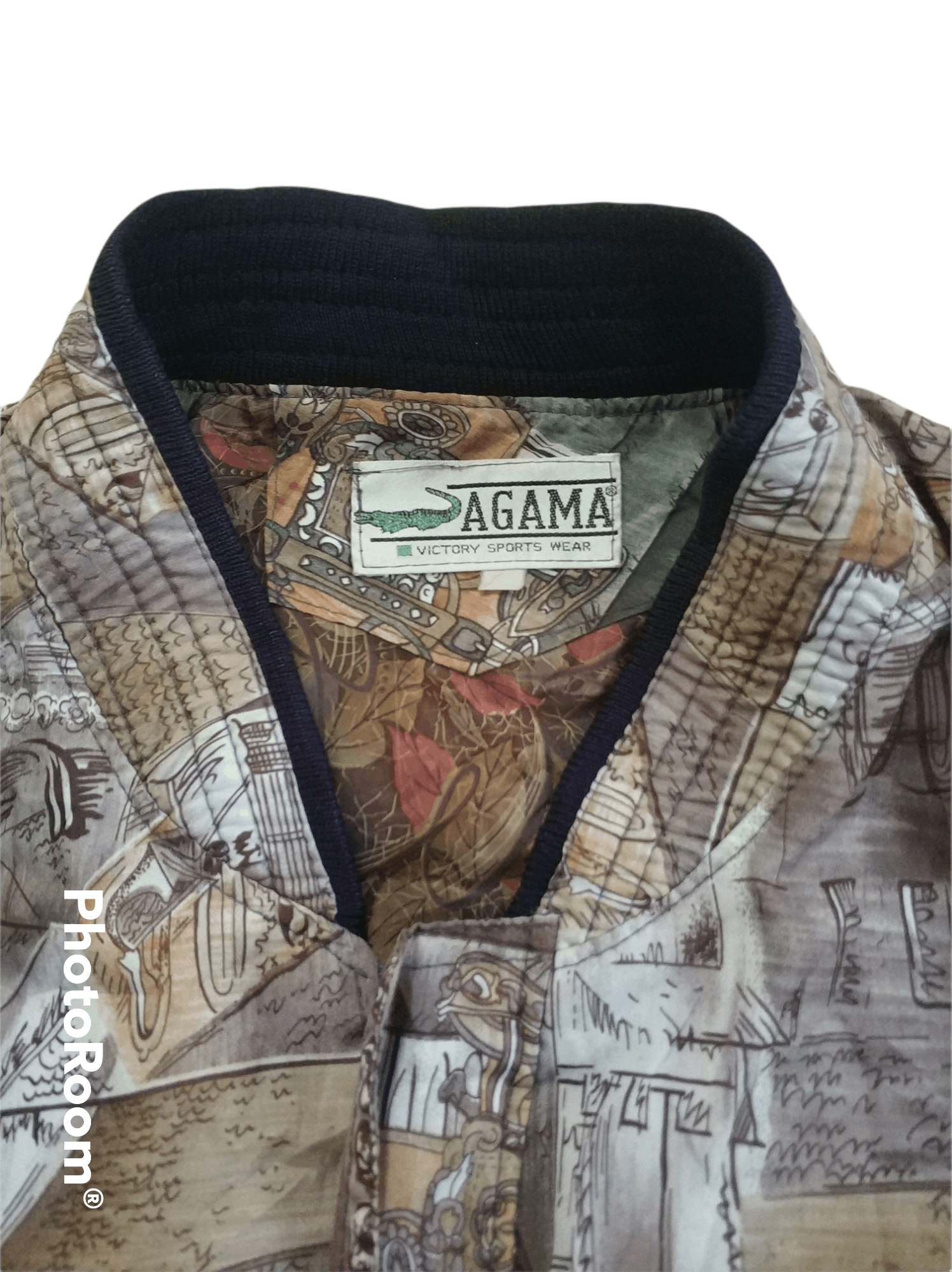 Japanese Brand 🔥Vintage Agama Sportswear Fullprint Zipper Jacket Size US L / EU 52-54 / 3 - 6 Thumbnail