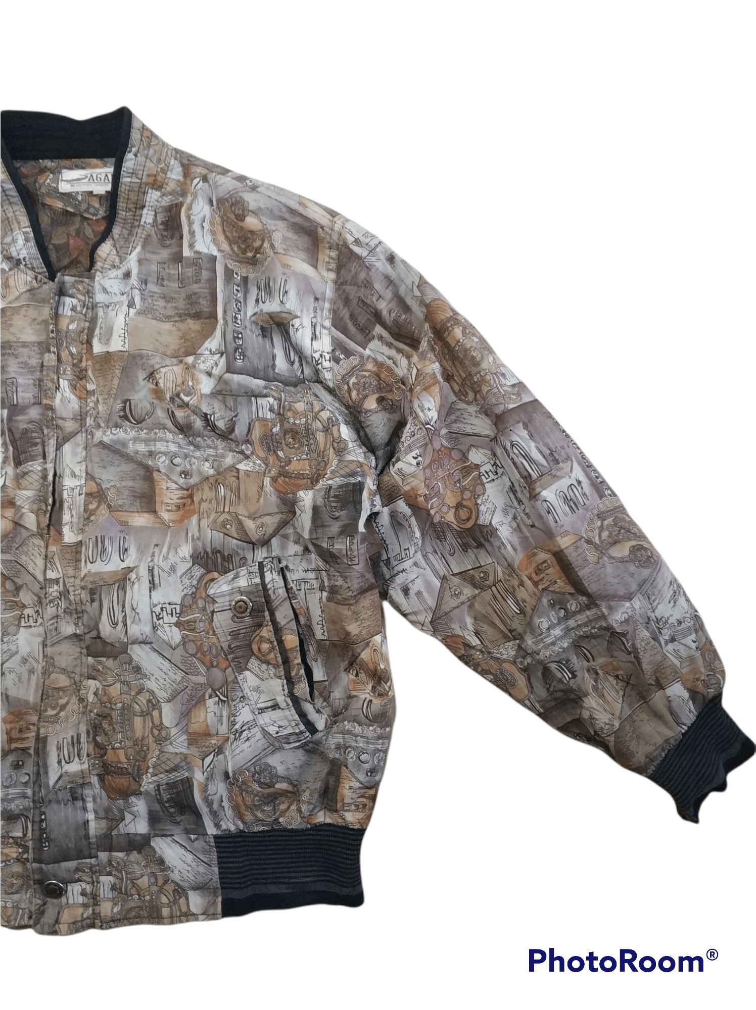 Japanese Brand 🔥Vintage Agama Sportswear Fullprint Zipper Jacket Size US L / EU 52-54 / 3 - 3 Thumbnail
