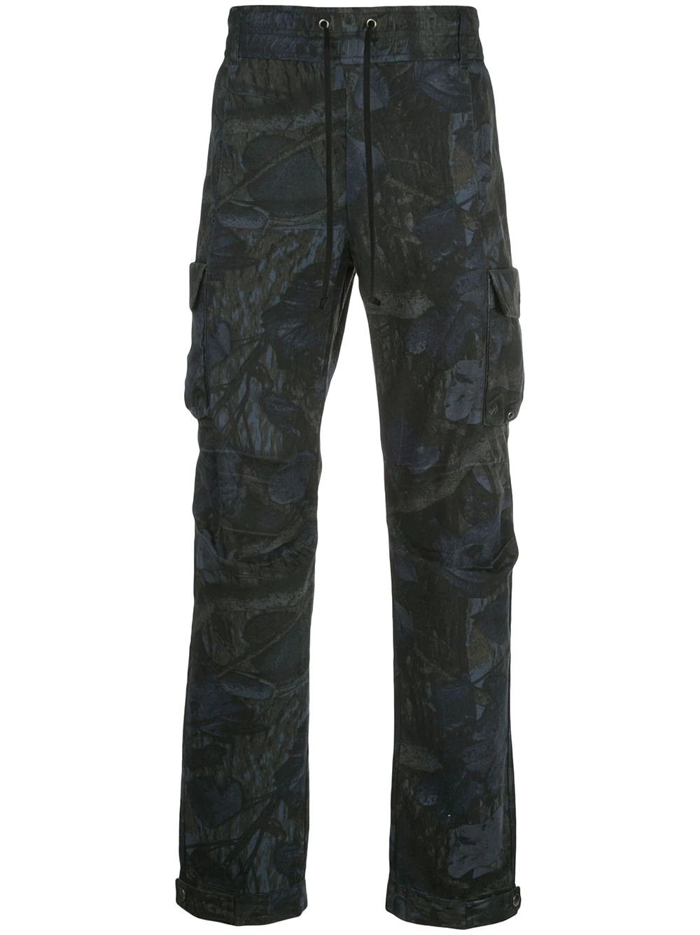 Image of John Elliott John Elliot Panorama Cargo Camo Pants in Blue Camo, Men's (Size 30)