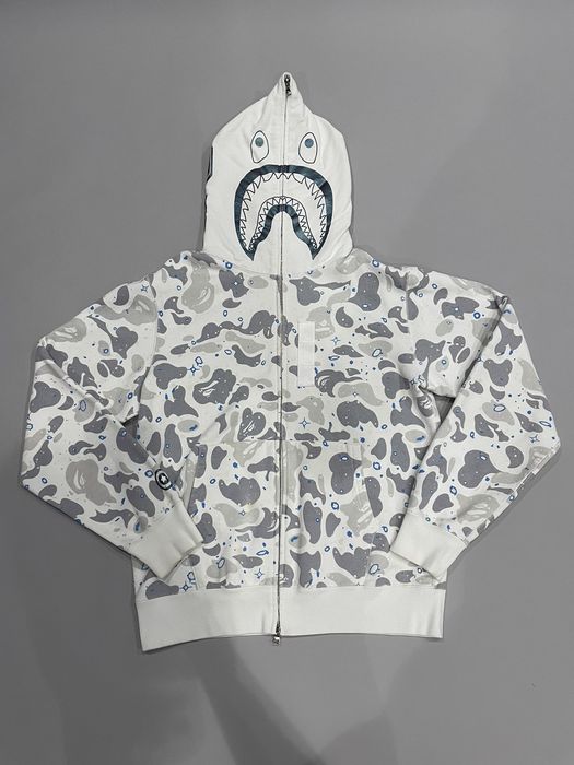 Bape space camo best sale shark full zip hoodie