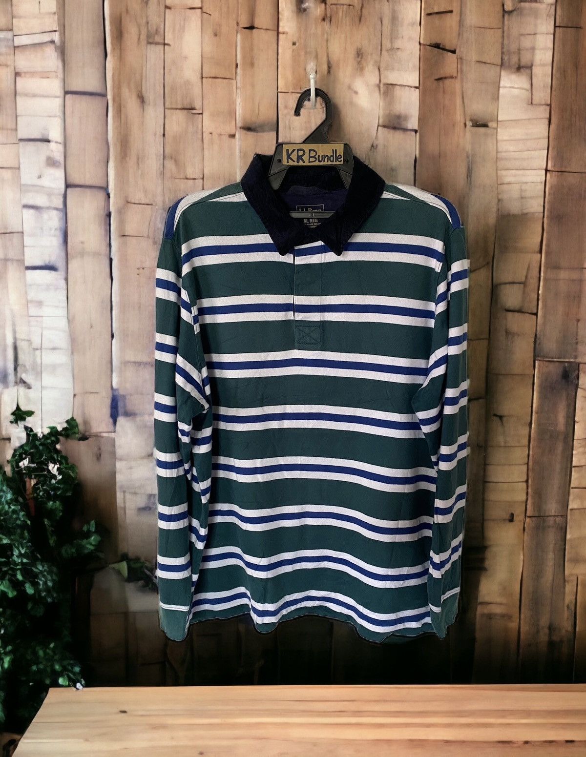 L.L. Bean Vintage L.L.Bean Striped Long Sleeve Shirt Size US XL / EU 56 / 4 - 1 Thumbnail