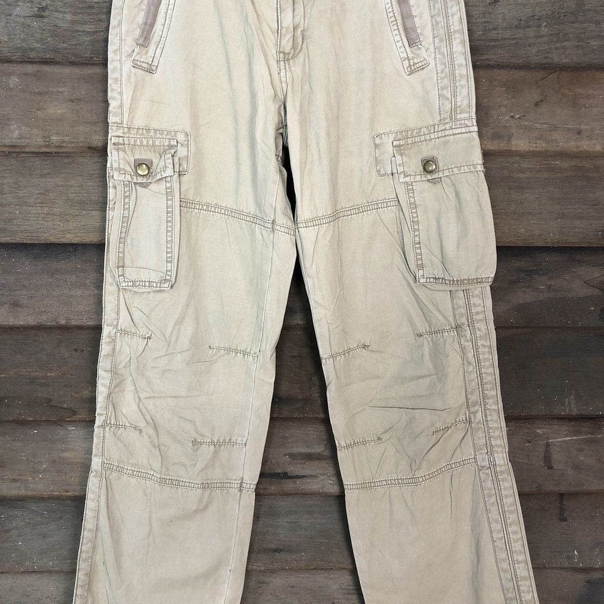 Japanese Brand Old Army Brown Multipocket Tactical Cargo Pants #3306 Size US 28 / EU 44 - 4 Thumbnail