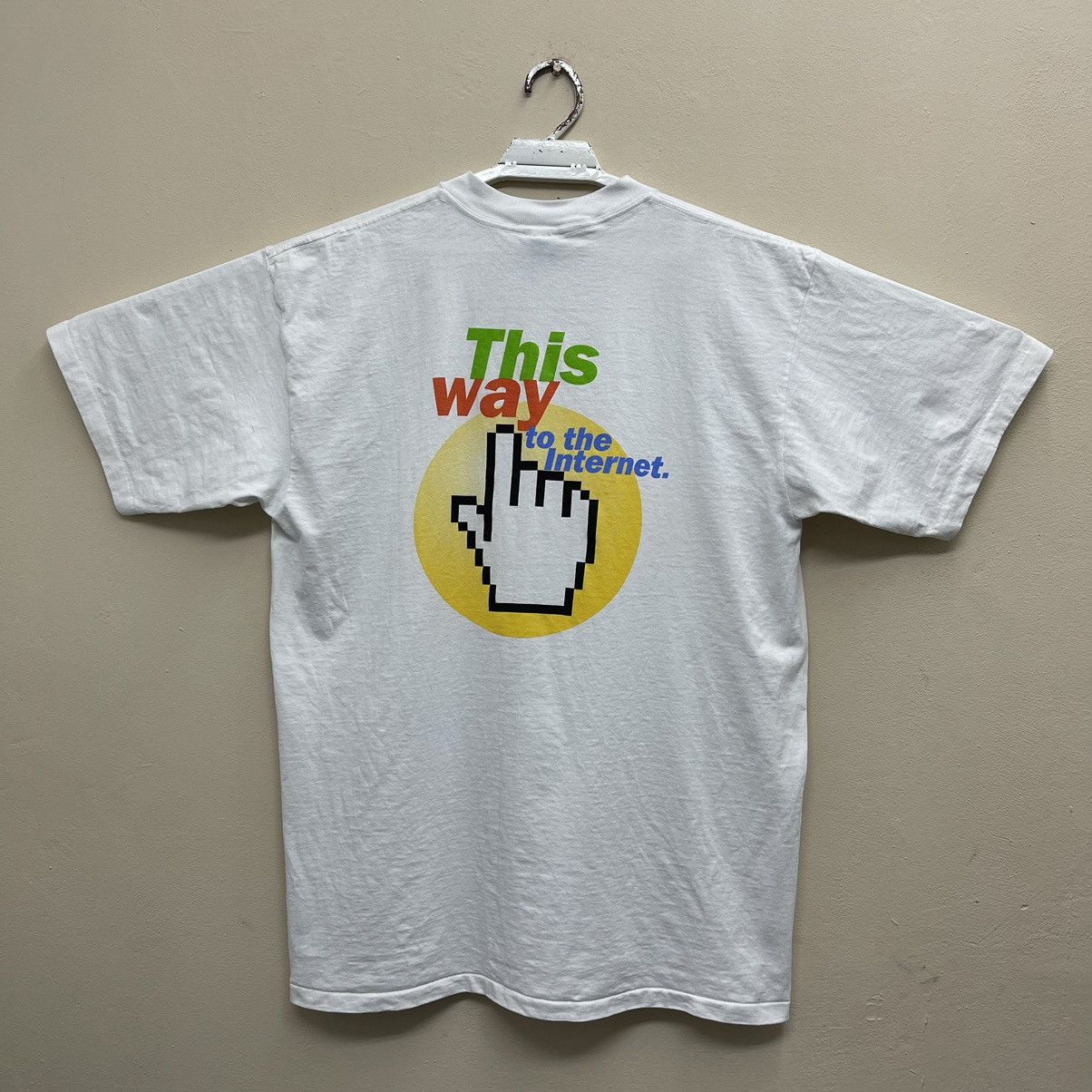 image of Vintage 90's Msn The Microsoft Network T-Shirt Xlarge in White, Men's