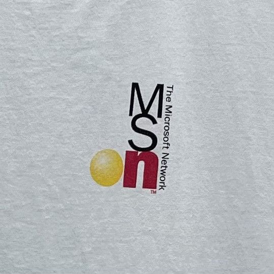 Microsoft Vintage 90s MSN The Microsoft Network T-Shirt Xlarge Size US XL / EU 56 / 4 - 4 Thumbnail