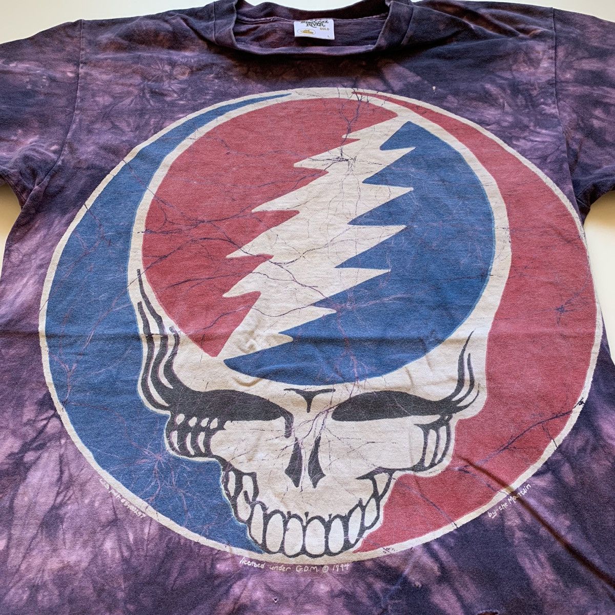Band Tees × Grateful Dead × Vintage Vintage 1994 Grateful Dead Tie Dye Skull Graphic Shirt Large Size US L / EU 52-54 / 3 - 2 Thumbnail