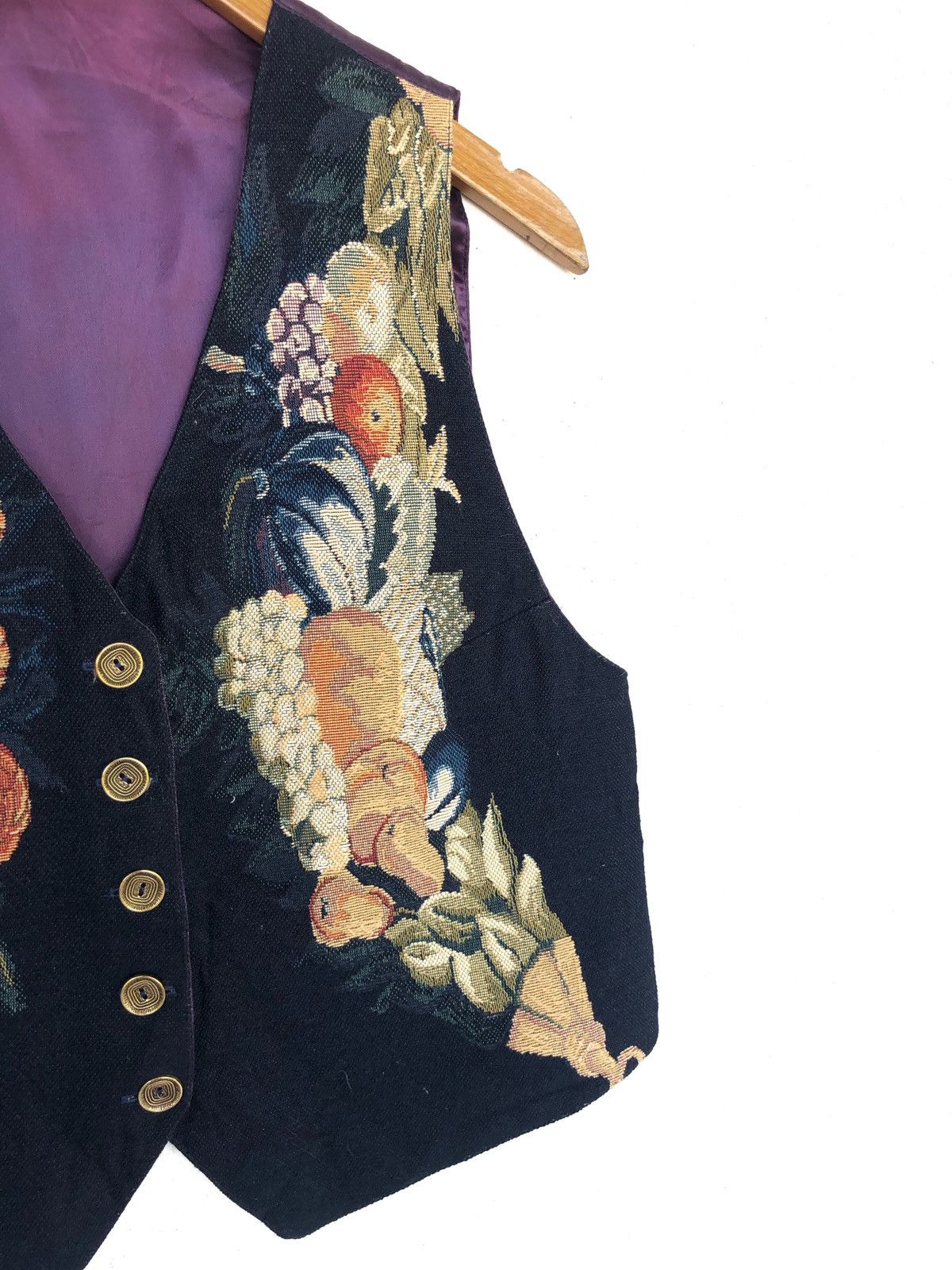 Indigo Vintage Indigo Dyed Made Floral & Fauna Embroidered Vest Size US S / EU 44-46 / 1 - 3 Thumbnail