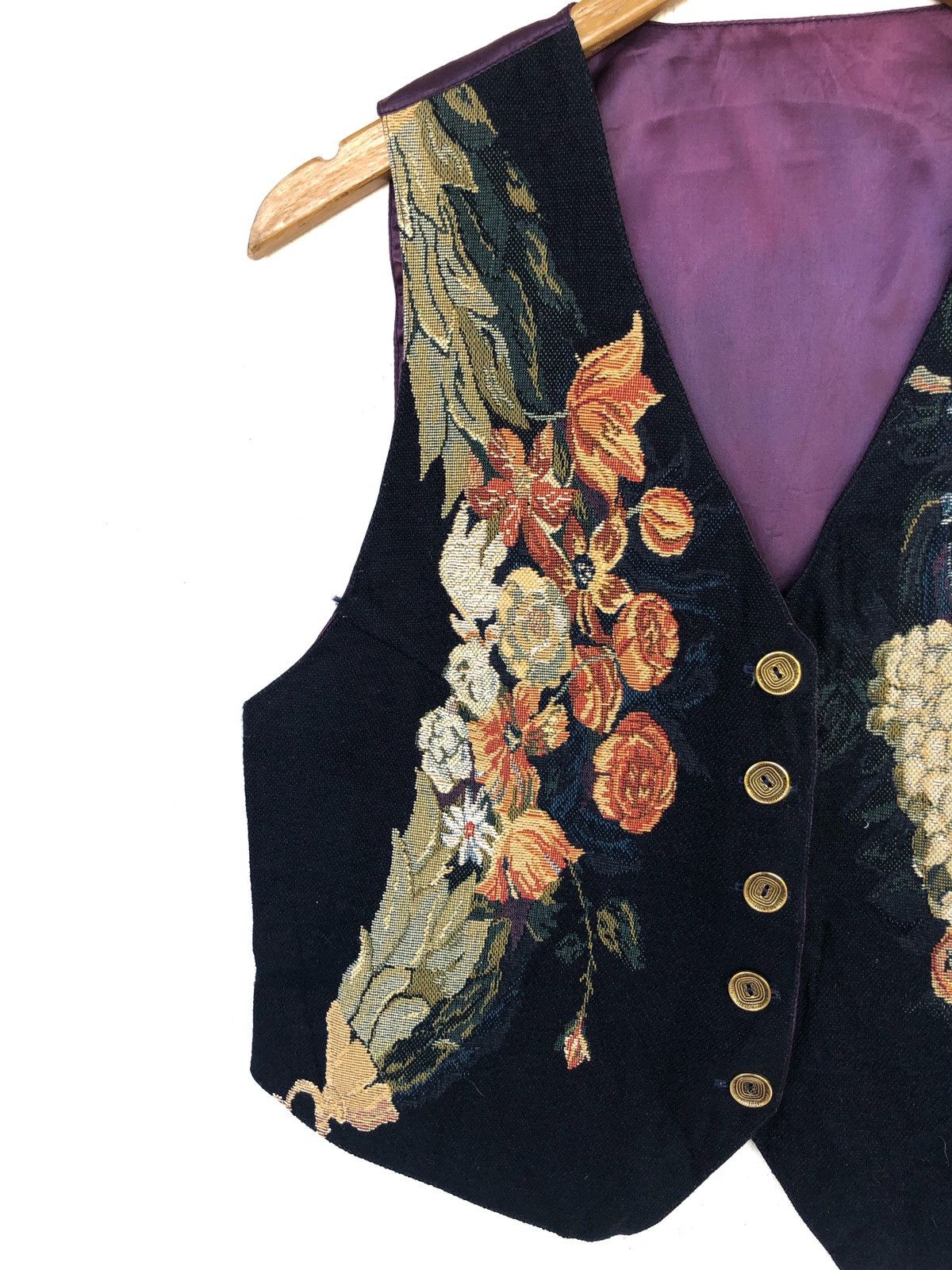 Indigo Vintage Indigo Dyed Made Floral & Fauna Embroidered Vest Size US S / EU 44-46 / 1 - 4 Thumbnail