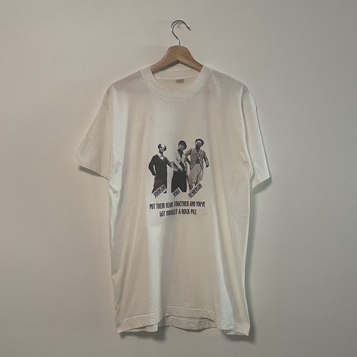 Fruit Of The Loom × Vintage Vintage 90’s The Three Stooges Movie Tee Shirt Size US XL / EU 56 / 4 - 1 Thumbnail