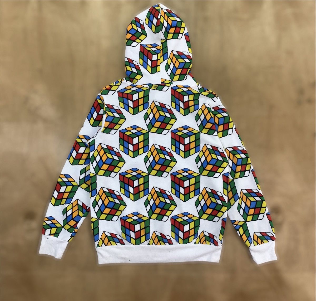 Japanese Brand RUBIKS Fullprint Allover Streetwear Pullover Hoodie Jacket Size US M / EU 48-50 / 2 - 2 Thumbnail