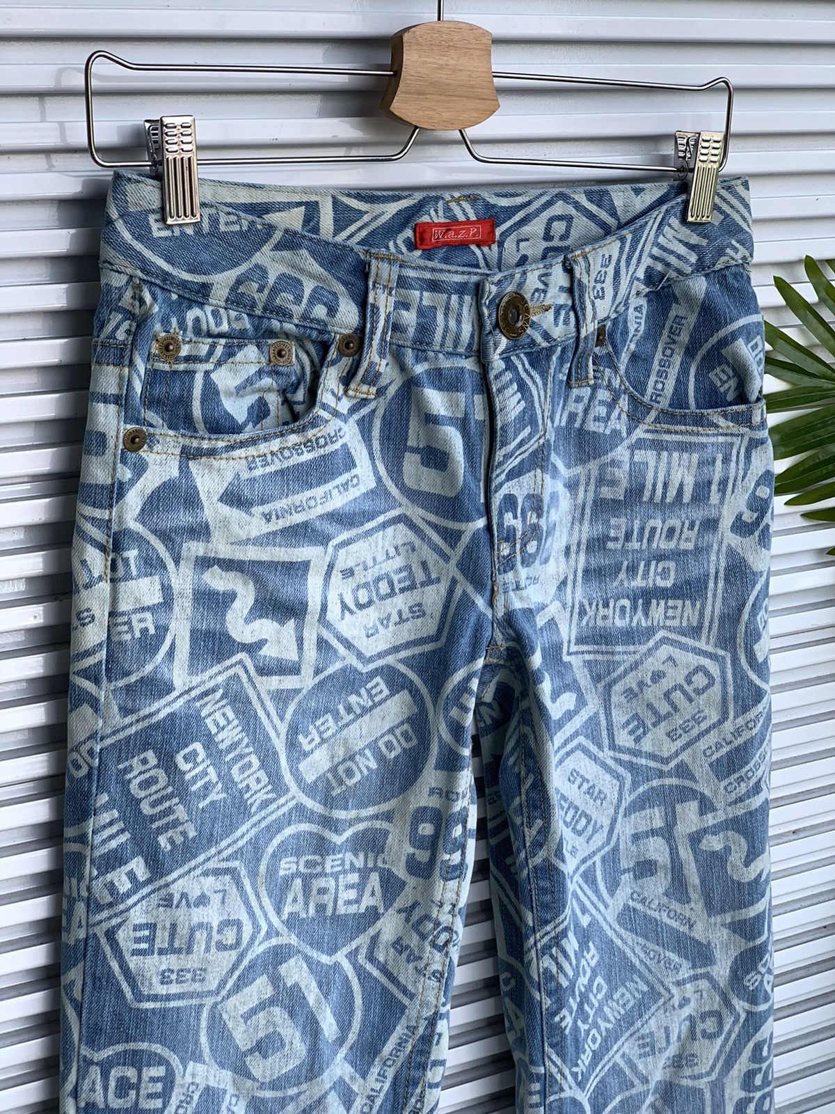 20471120 WAZP Full Printed Hysteric Glamour Design Denim Jeans Pant Size 29" - 3 Thumbnail