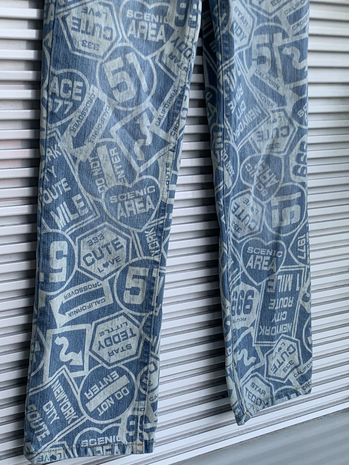 20471120 WAZP Full Printed Hysteric Glamour Design Denim Jeans Pant Size 29" - 4 Thumbnail