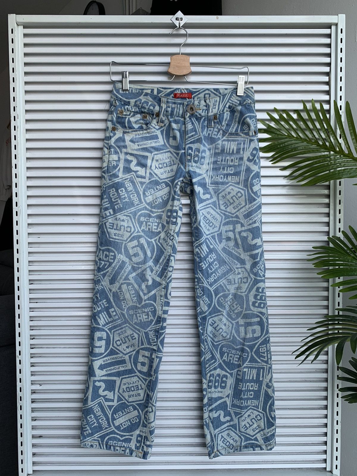 WAZP Full Printed Hysteric Glamour Design Denim Jeans Pant