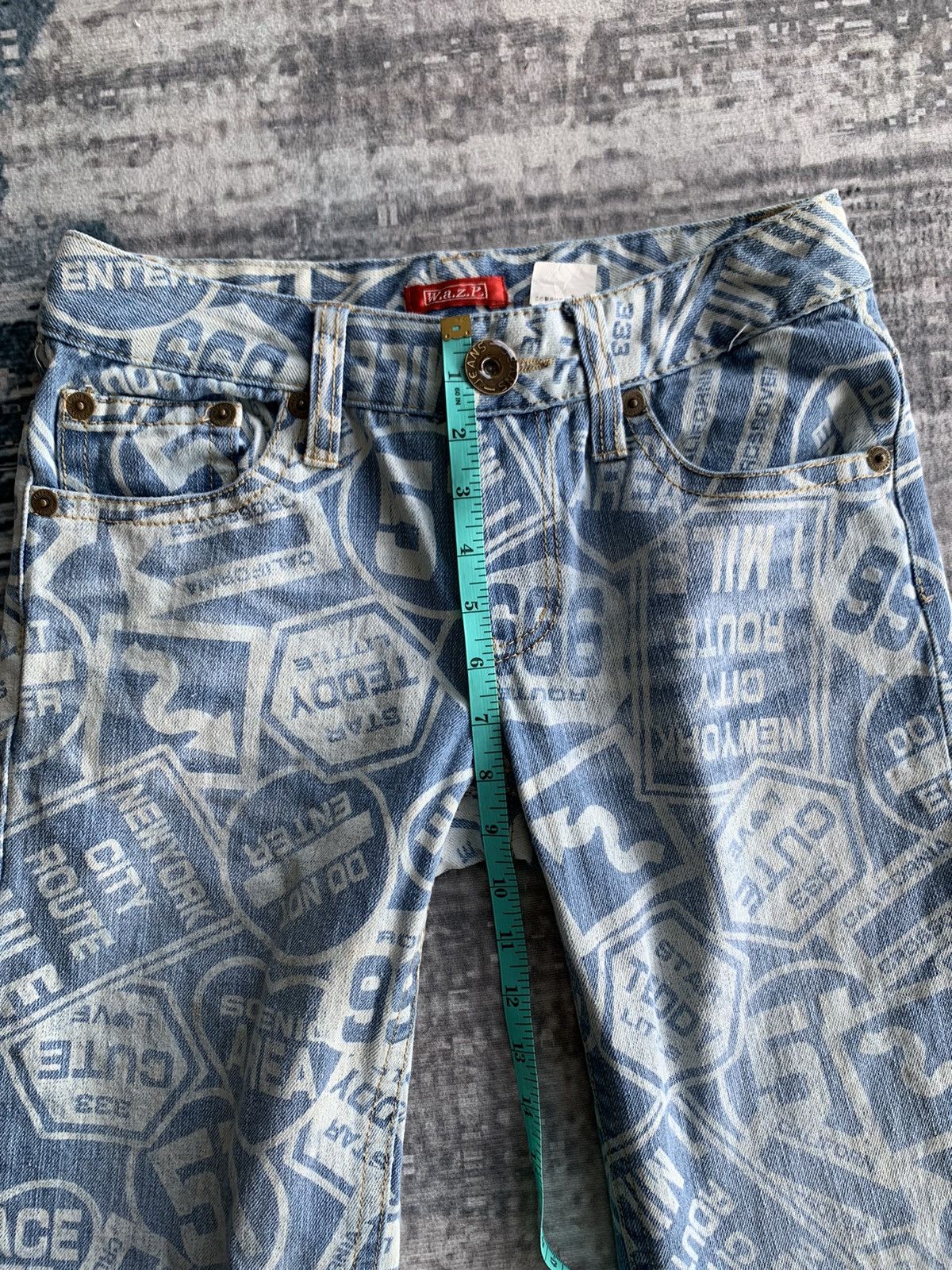 20471120 WAZP Full Printed Hysteric Glamour Design Denim Jeans Pant Size 29" - 13 Thumbnail