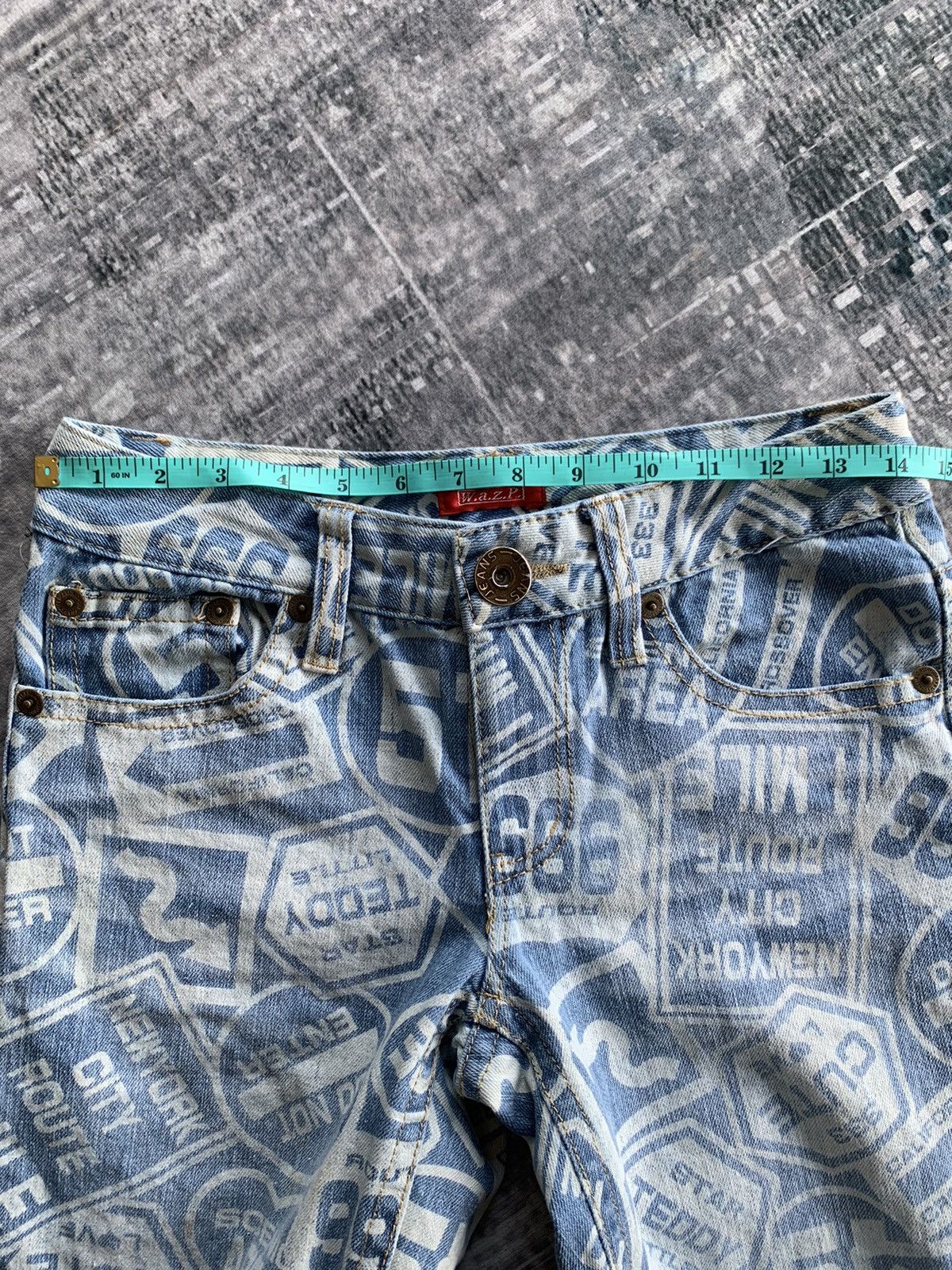 20471120 WAZP Full Printed Hysteric Glamour Design Denim Jeans Pant Size 29" - 11 Thumbnail