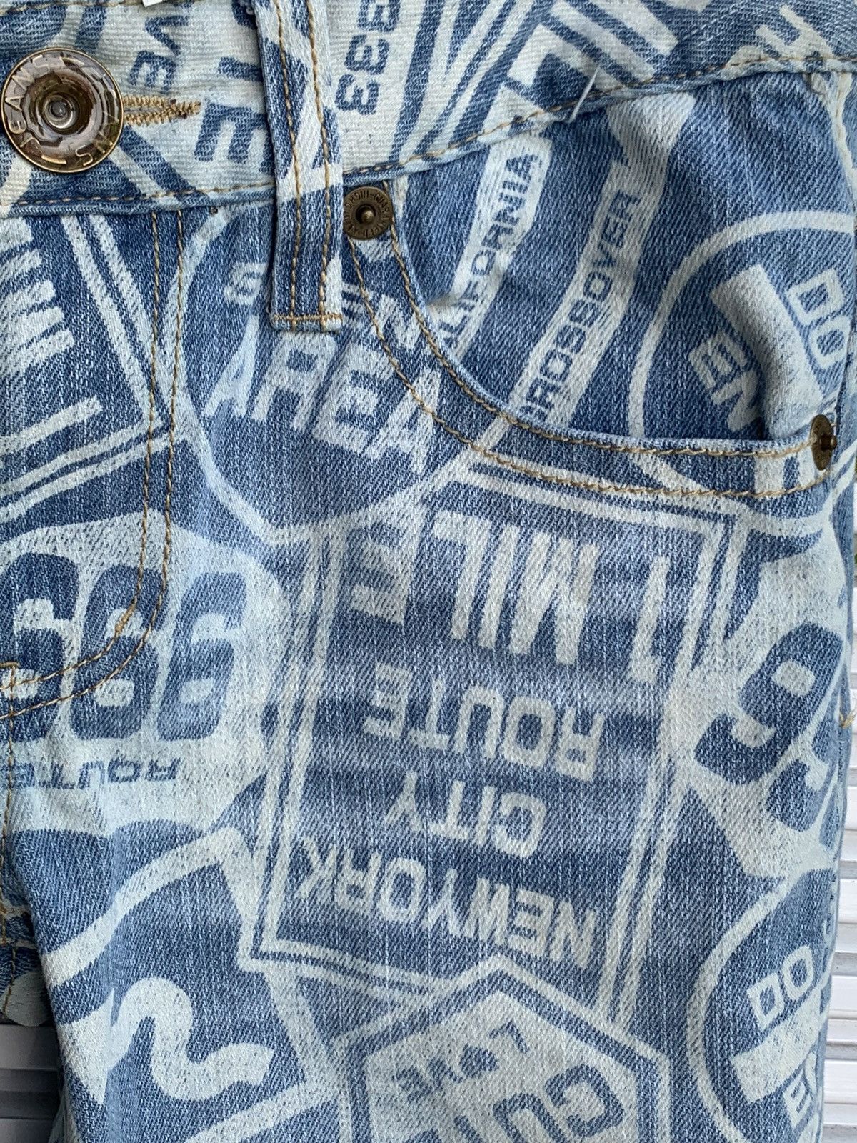 20471120 WAZP Full Printed Hysteric Glamour Design Denim Jeans Pant Size 29" - 6 Thumbnail
