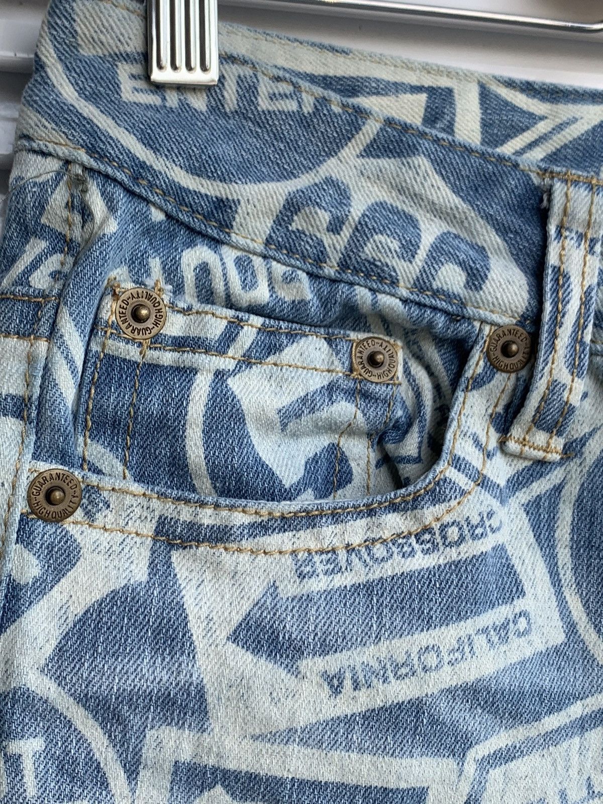 20471120 WAZP Full Printed Hysteric Glamour Design Denim Jeans Pant Size 29" - 7 Thumbnail