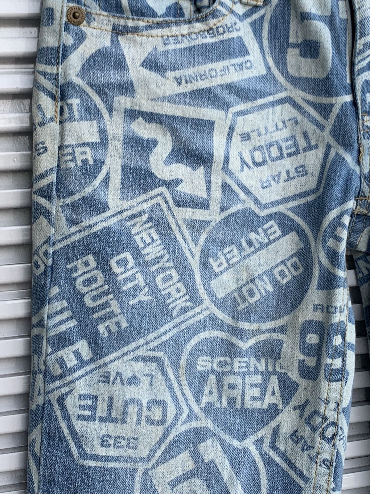 20471120 WAZP Full Printed Hysteric Glamour Design Denim Jeans Pant Size 29" - 5 Thumbnail