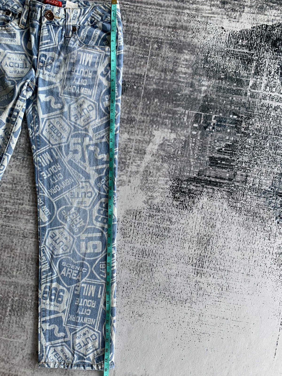 20471120 WAZP Full Printed Hysteric Glamour Design Denim Jeans Pant Size 29" - 12 Thumbnail