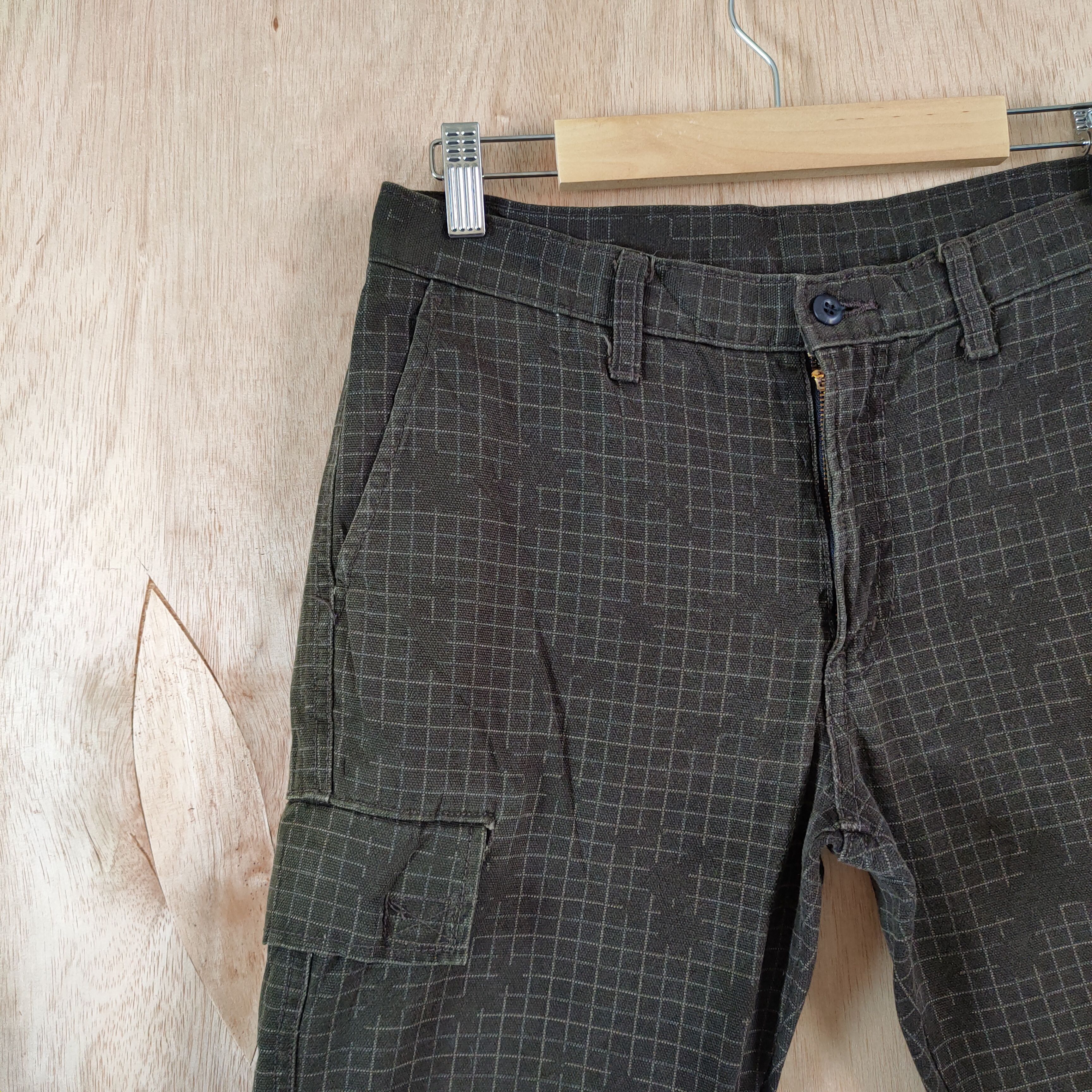 PPFM VINTAGE PPFM CHEKERED BROWN CARGO PANTS Size US 30 / EU 46 - 6 Thumbnail