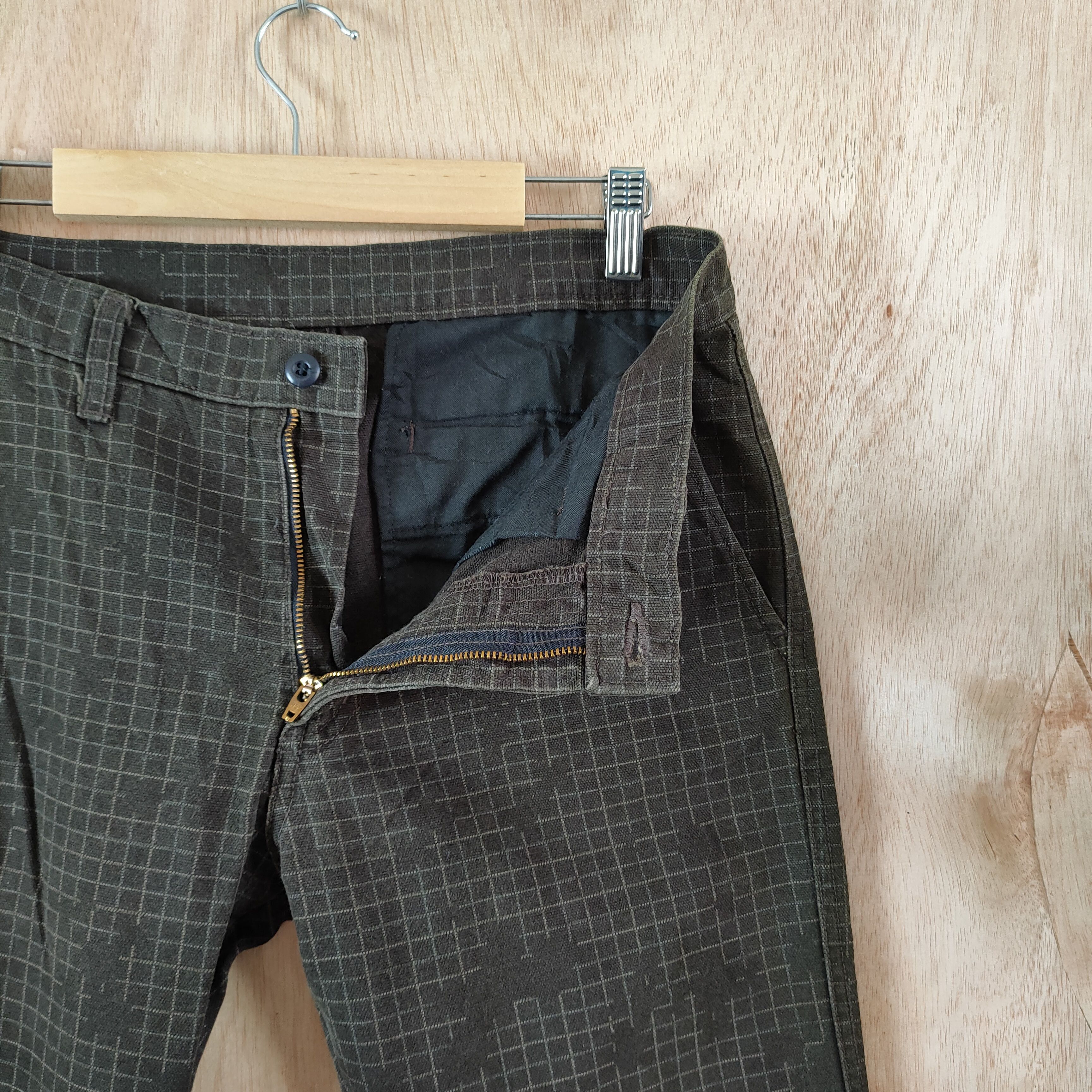 PPFM VINTAGE PPFM CHEKERED BROWN CARGO PANTS Size US 30 / EU 46 - 4 Thumbnail