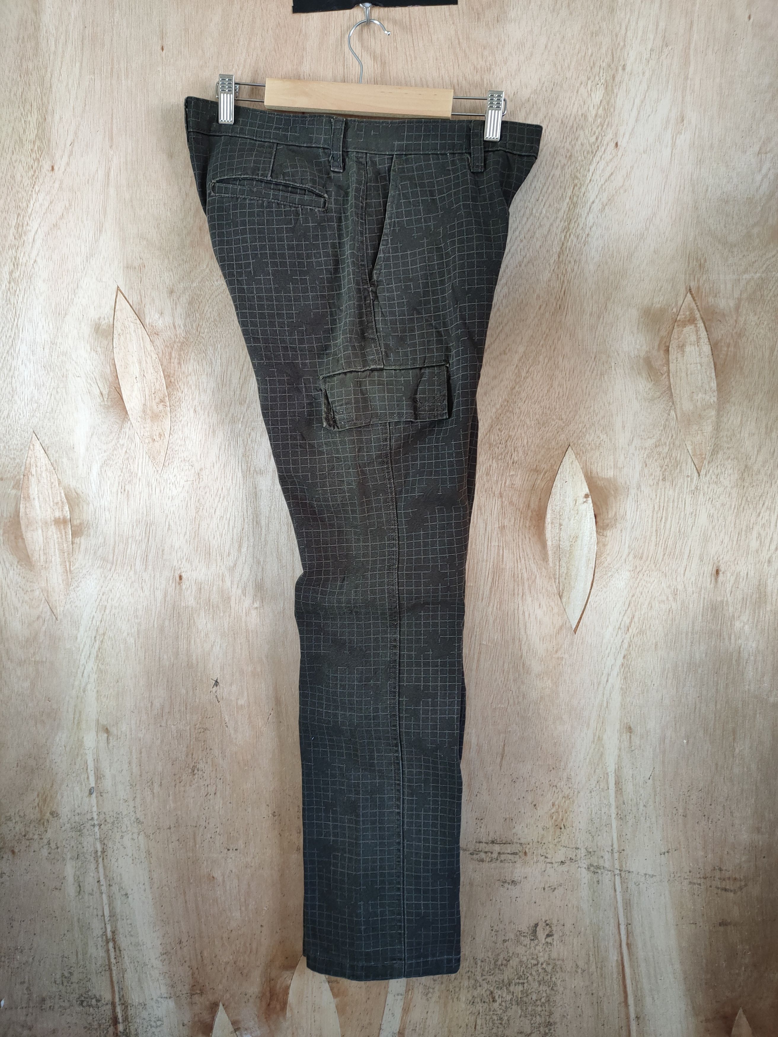 PPFM VINTAGE PPFM CHEKERED BROWN CARGO PANTS Size US 30 / EU 46 - 8 Thumbnail
