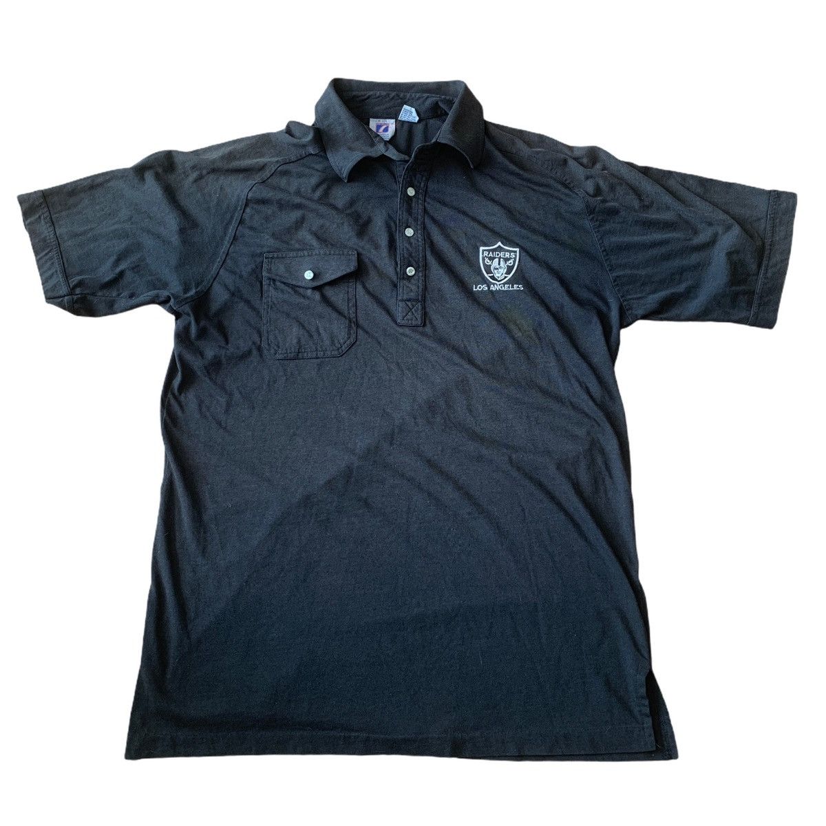 NFL × Vintage Vintage 80s 90s LosAngeles Raiders Single Stitch Polo Shirt Size US XL / EU 56 / 4 - 1 Thumbnail