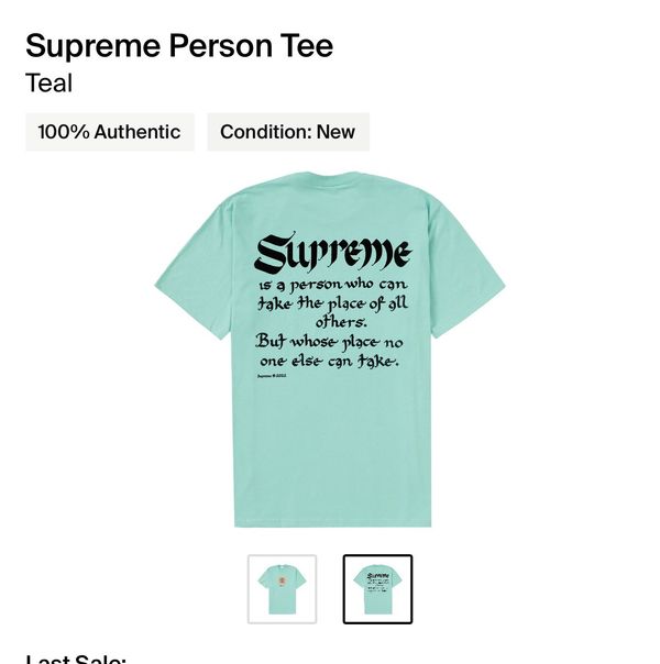 Supreme Person Tee | Grailed