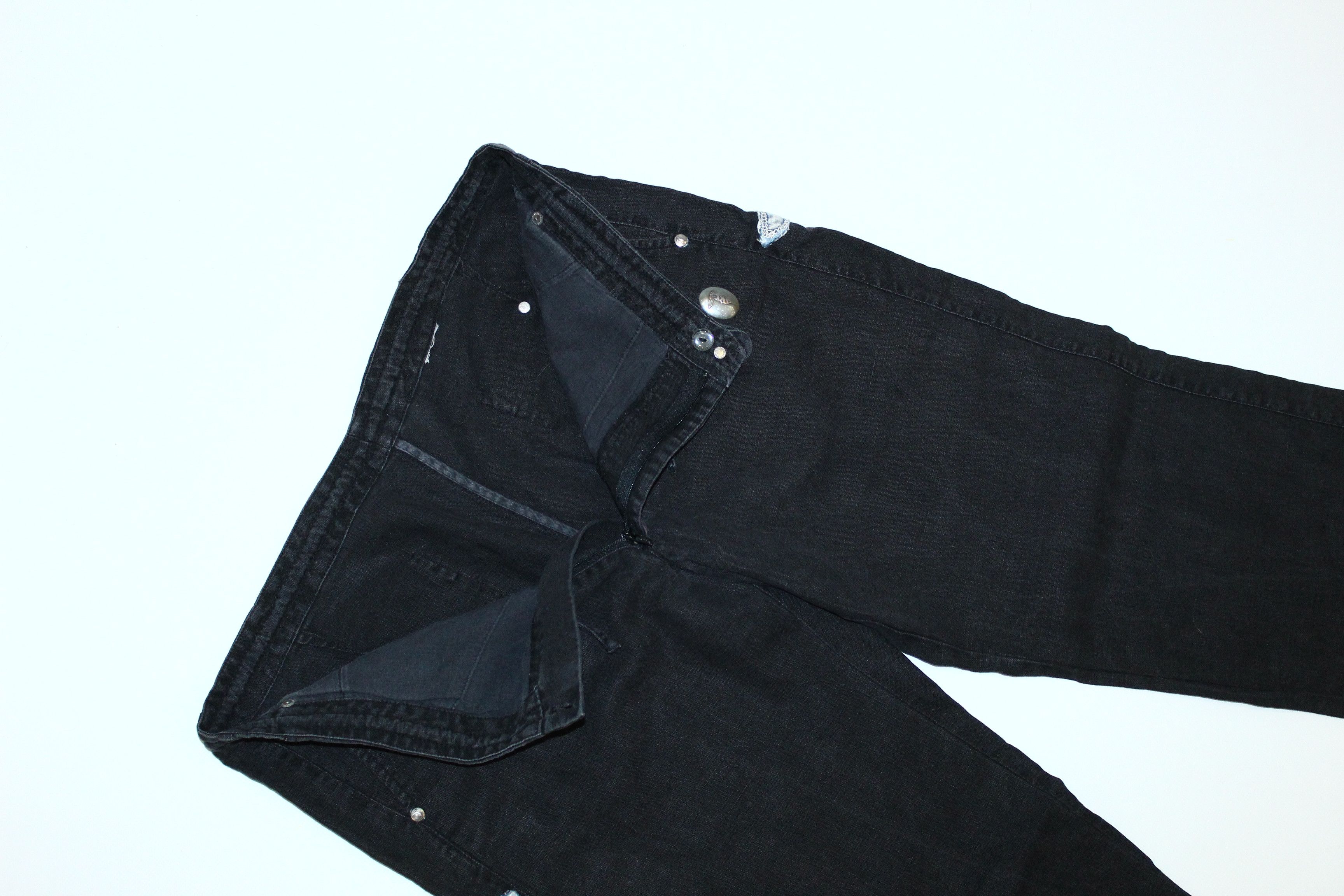 Trussardi 🔥VTG🔥 Trussardi Logo Embroidery Washed Linen Relax Pants Size US 34 / EU 50 - 7 Thumbnail