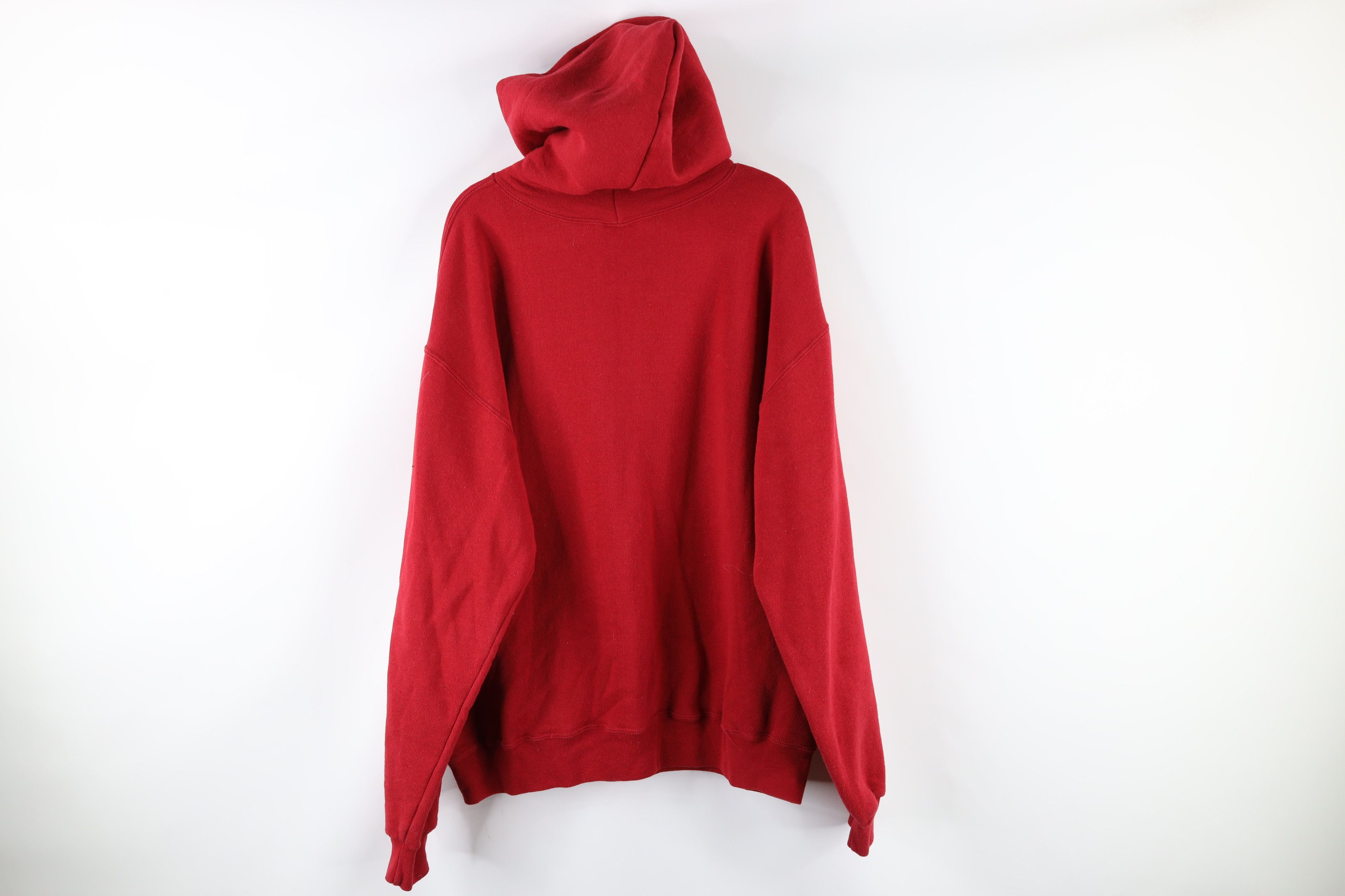 Russell Athletic × Vintage Vintage 90s Russell Athletic Blank Hoodie Sweatshirt Red Size US L / EU 52-54 / 3 - 8 Thumbnail