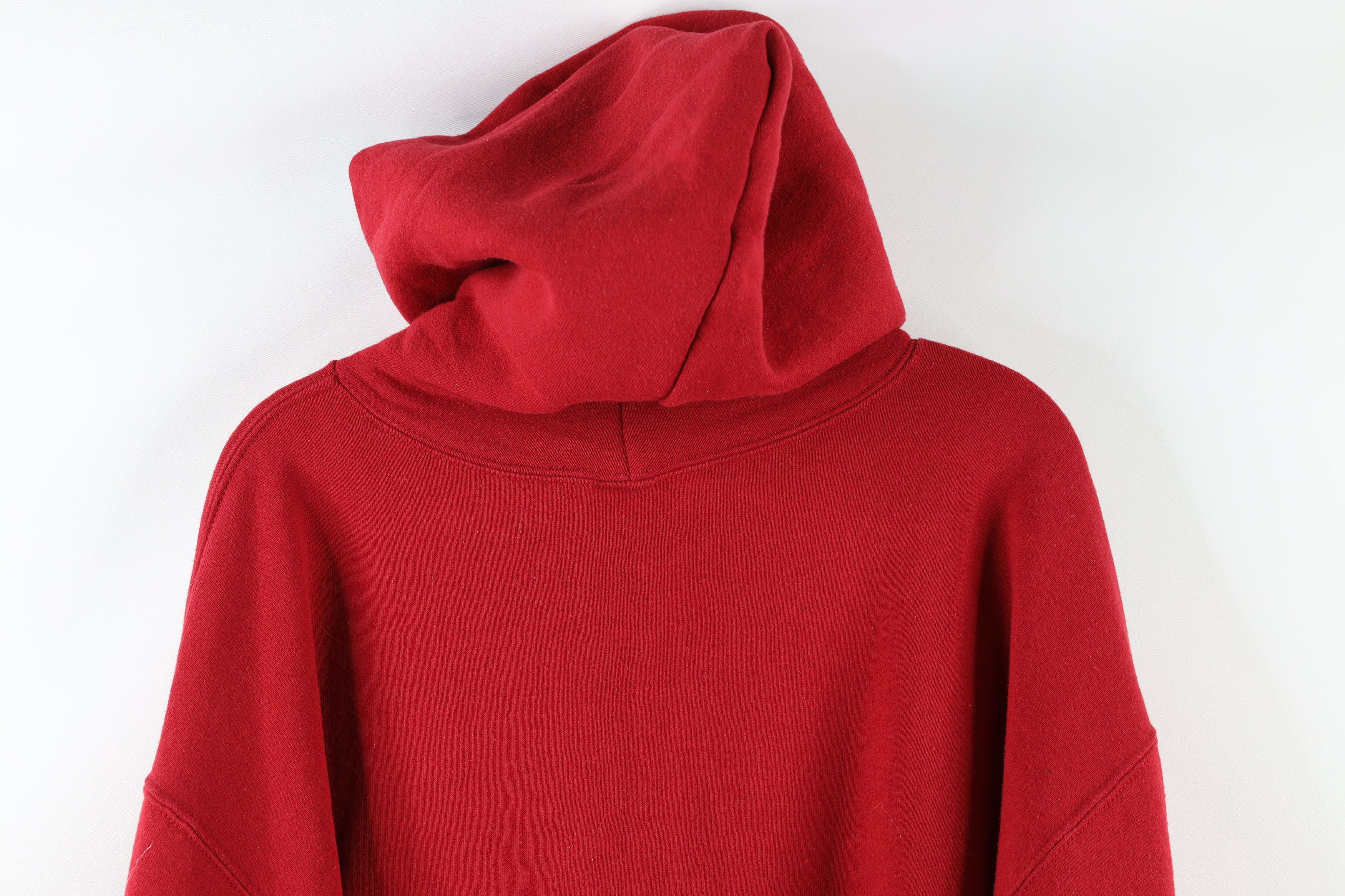 Russell Athletic × Vintage Vintage 90s Russell Athletic Blank Hoodie Sweatshirt Red Size US L / EU 52-54 / 3 - 9 Thumbnail