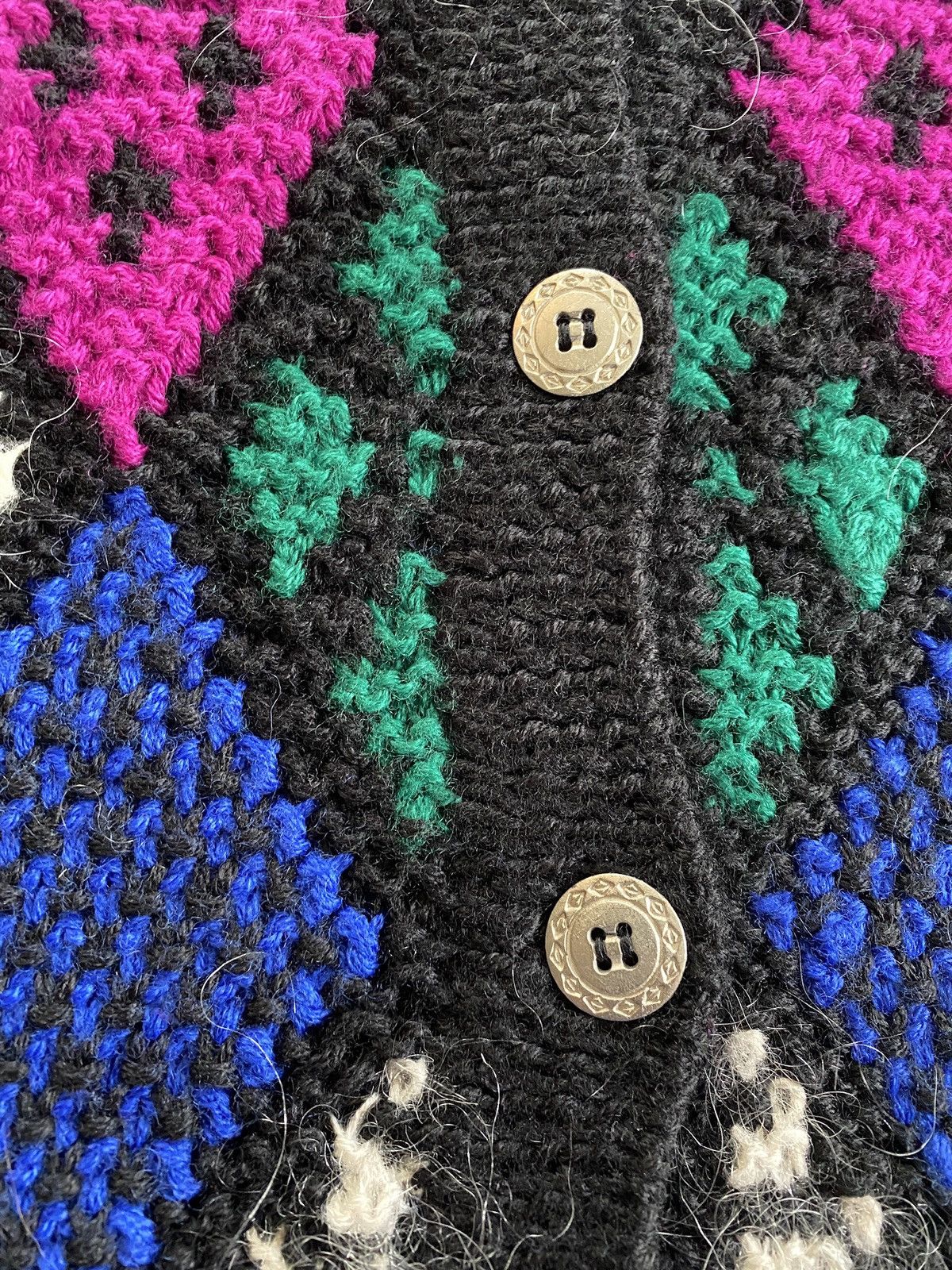 Vintage Vintage 90’s Russ Sport Argyle Knit Cardigan Sweater Size S / US 4 / IT 40 - 4 Thumbnail