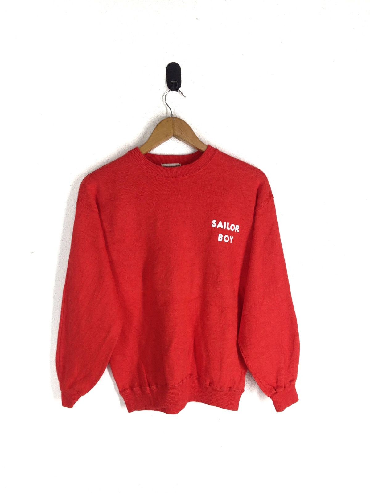 Vintage Vintage Sailor Boy Sport Embroidery Nice Design Club Jumper Size US M / EU 48-50 / 2 - 2 Thumbnail
