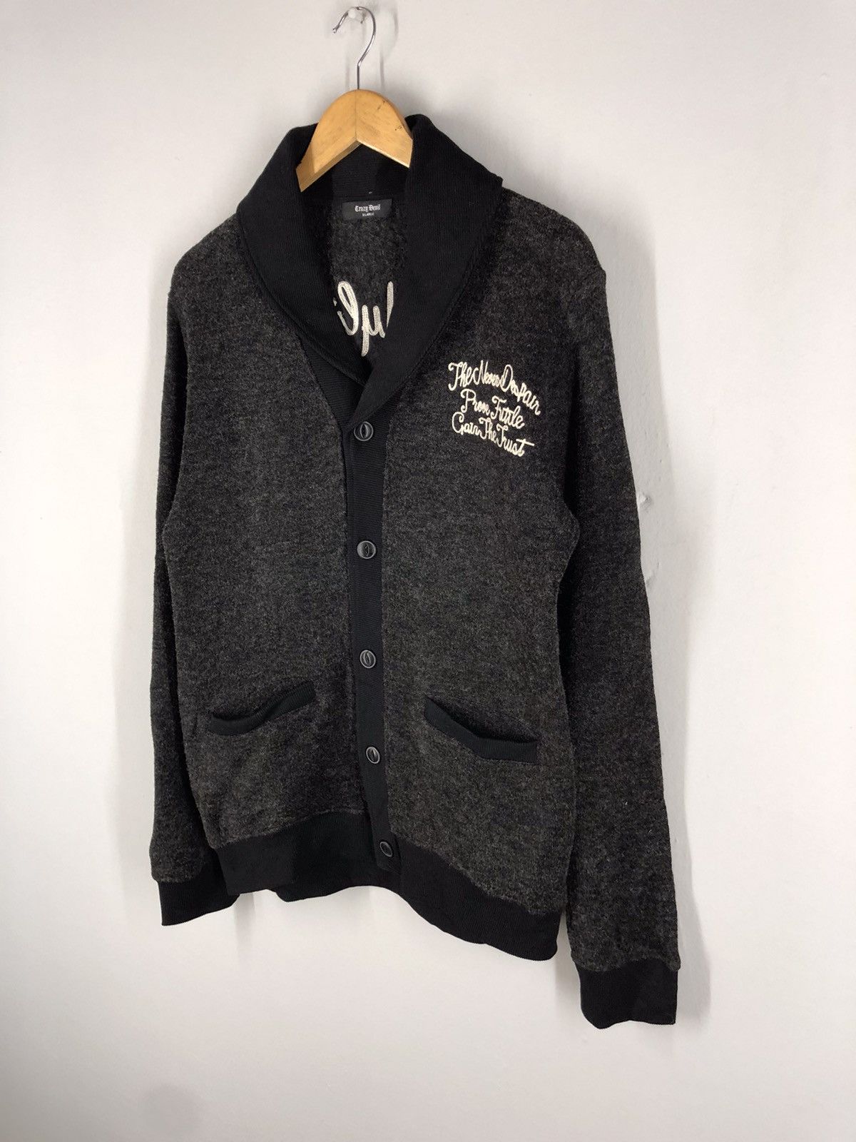 Japanese Brand × Wacko Maria 🔥CRAZY DEVIL MOHAIR CARDIGAN Size US XL / EU 56 / 4 - 5 Thumbnail