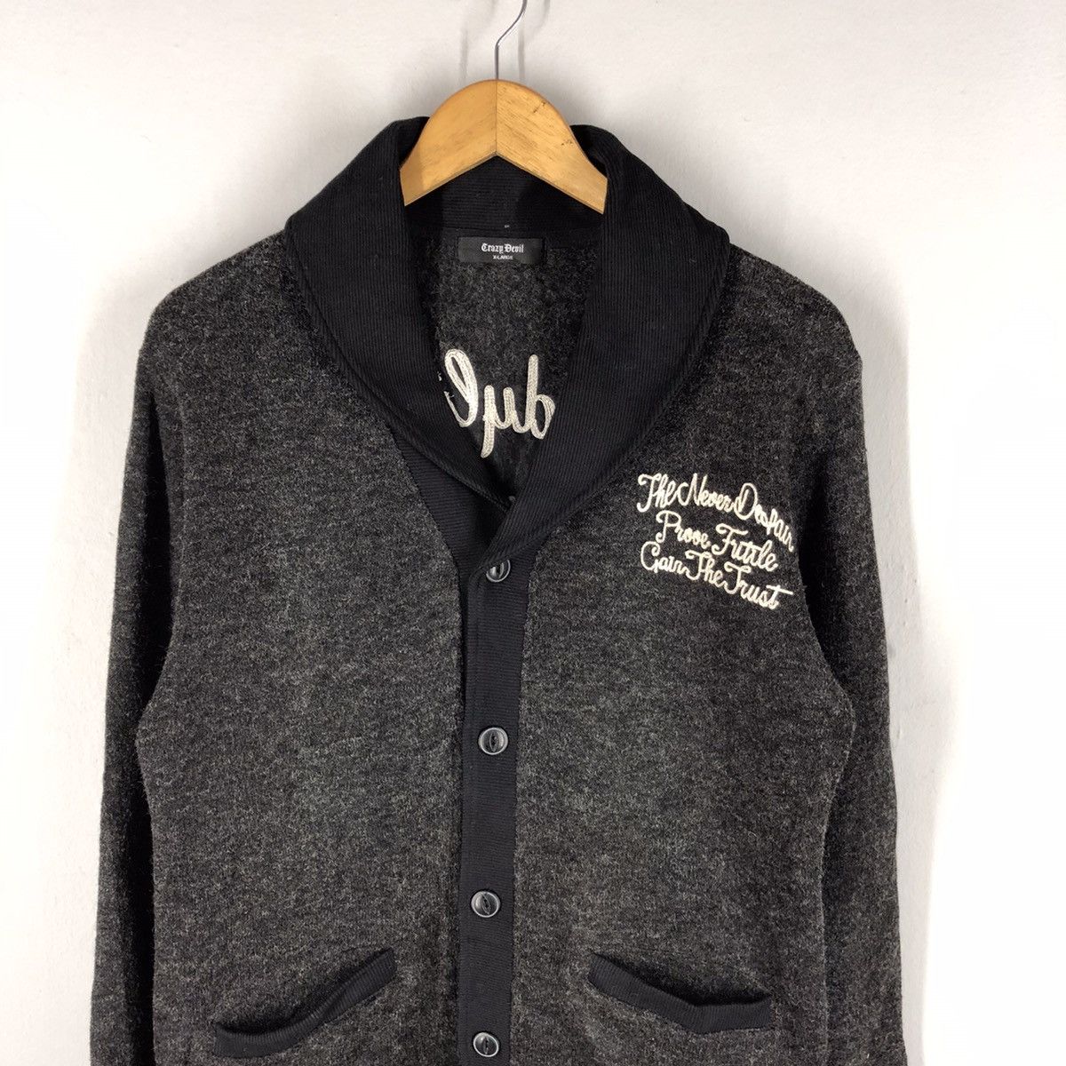Japanese Brand × Wacko Maria 🔥CRAZY DEVIL MOHAIR CARDIGAN Size US XL / EU 56 / 4 - 6 Thumbnail