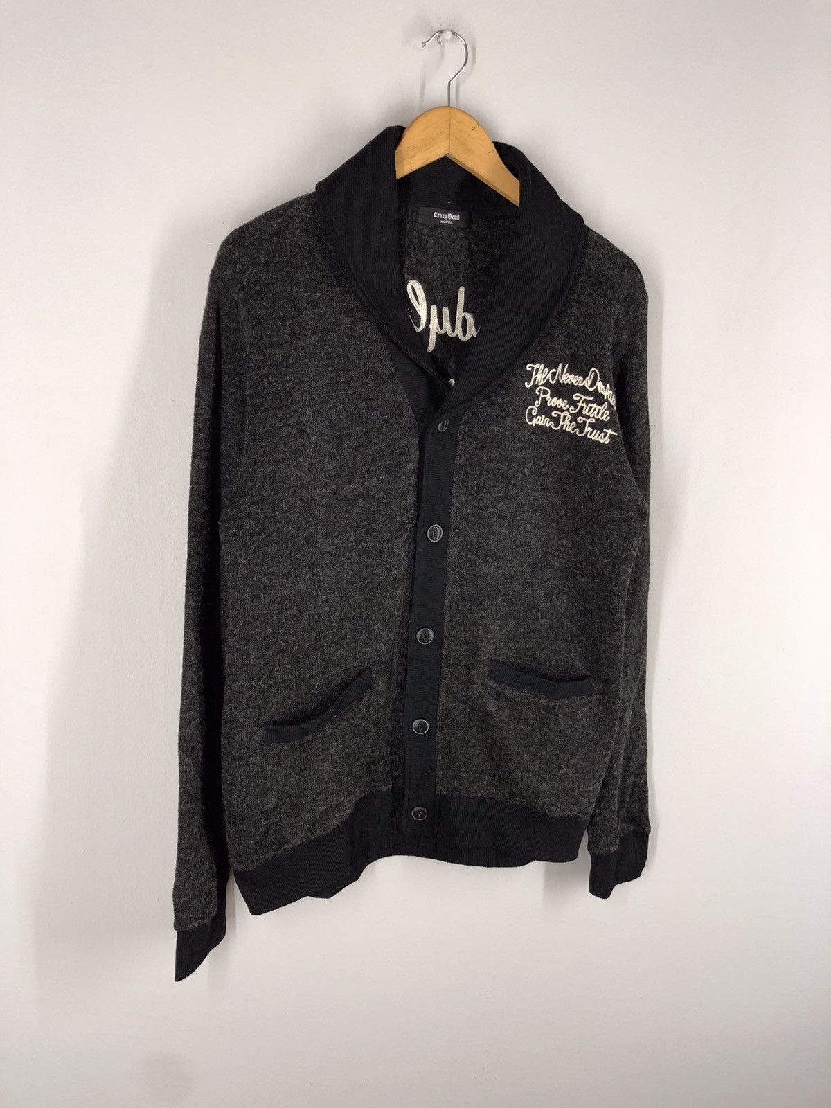 Japanese Brand × Wacko Maria 🔥CRAZY DEVIL MOHAIR CARDIGAN Size US XL / EU 56 / 4 - 4 Thumbnail