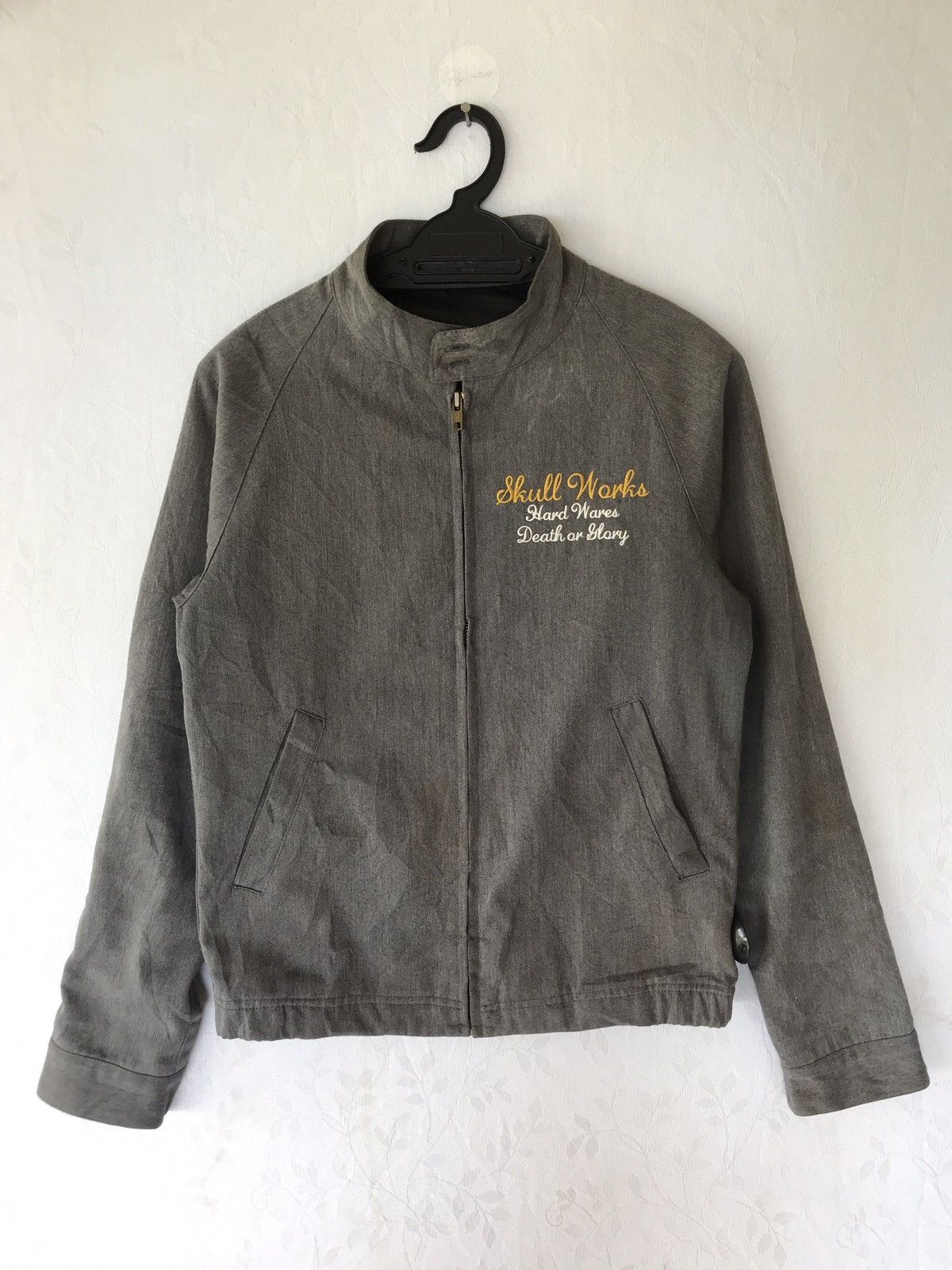 Japanese Brand SKULL WORKS HARD WARE SKULL SKELETON EMBROIDERY RACER Size US S / EU 44-46 / 1 - 2 Thumbnail