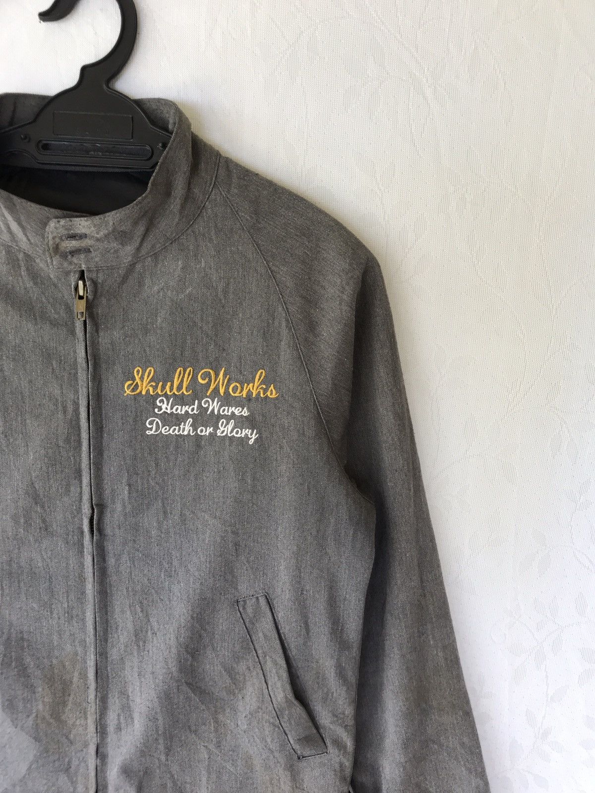 Japanese Brand SKULL WORKS HARD WARE SKULL SKELETON EMBROIDERY RACER Size US S / EU 44-46 / 1 - 5 Thumbnail