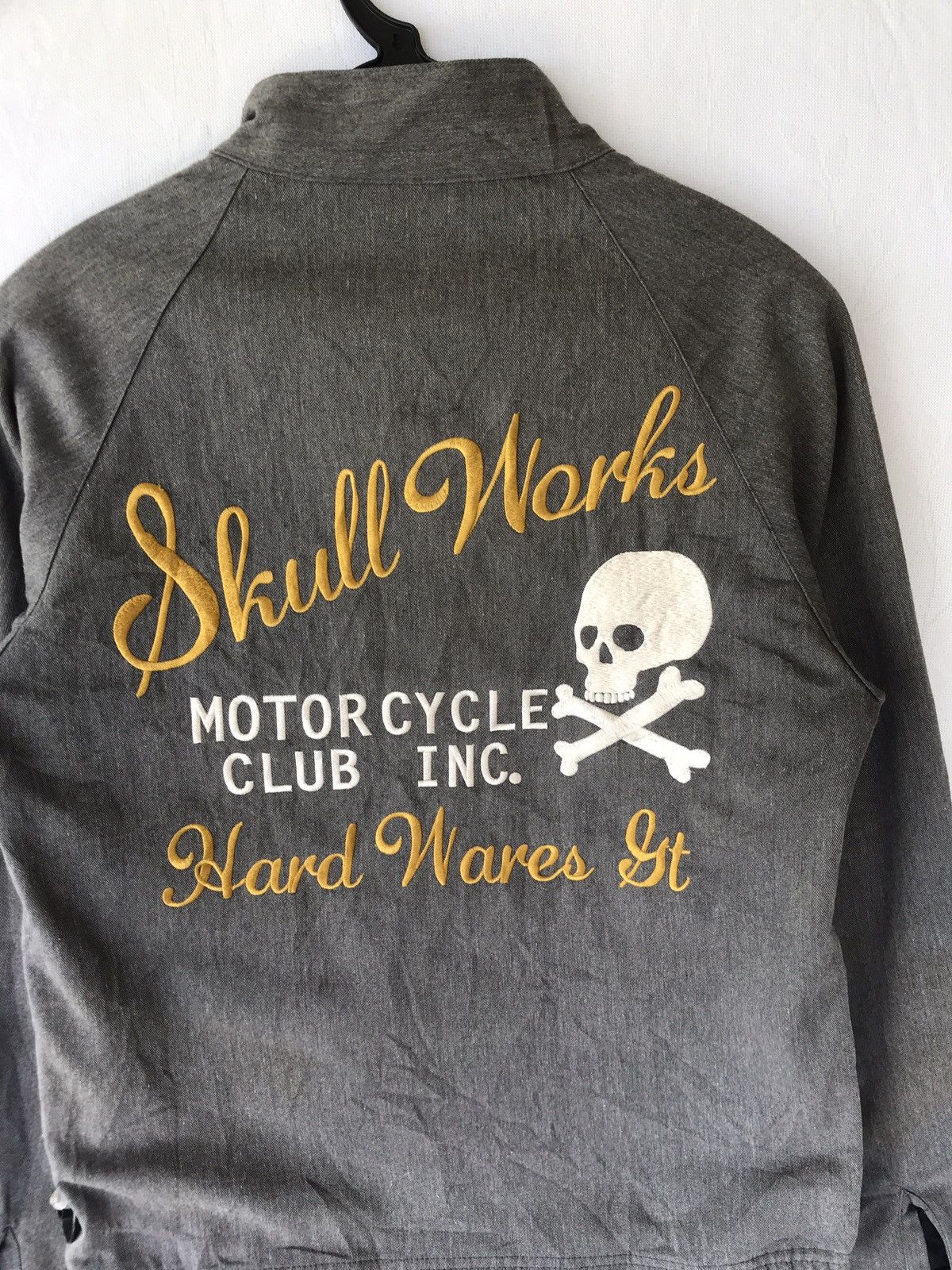 Japanese Brand SKULL WORKS HARD WARE SKULL SKELETON EMBROIDERY RACER Size US S / EU 44-46 / 1 - 3 Thumbnail