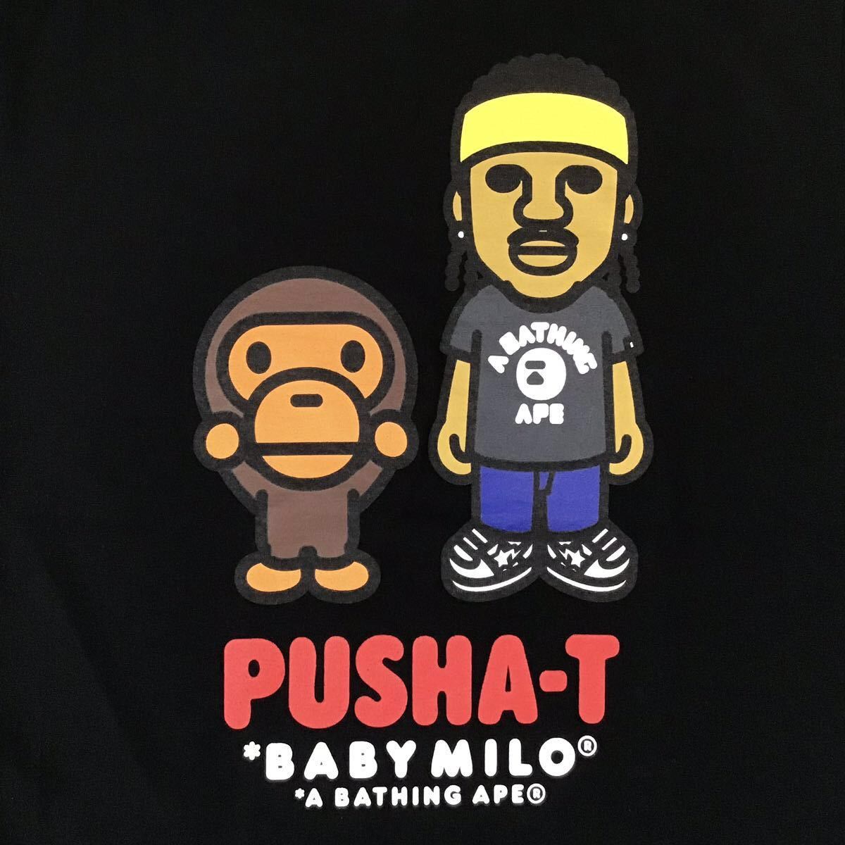 Bape × Pusha T BAPE × PUSHA-T Milo T-shirt black a bathing ape Size US S / EU 44-46 / 1 - 2 Thumbnail
